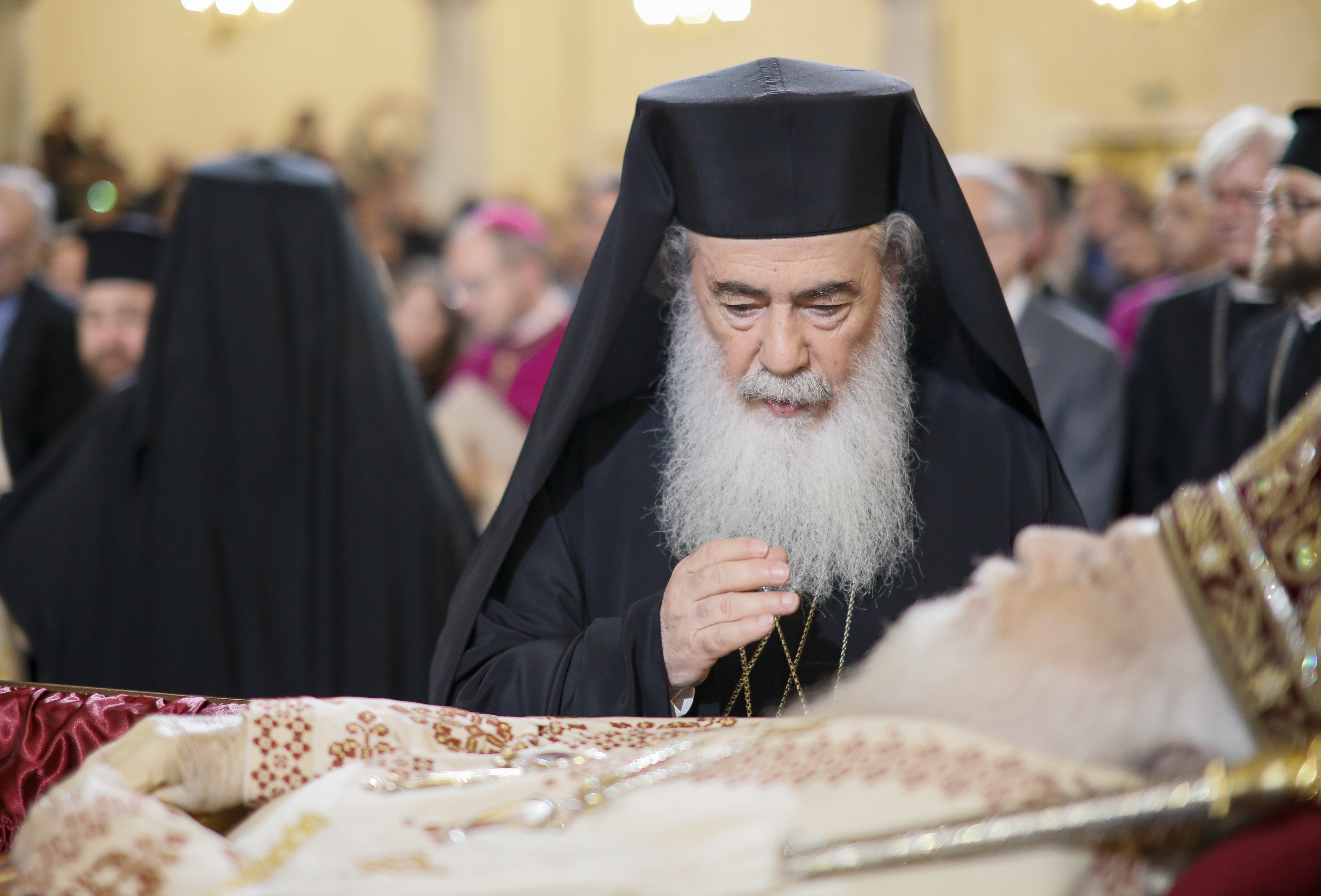 + Theophilos Patriarch of Jerusalem Funeral of Archbishop Anastasios of Albania