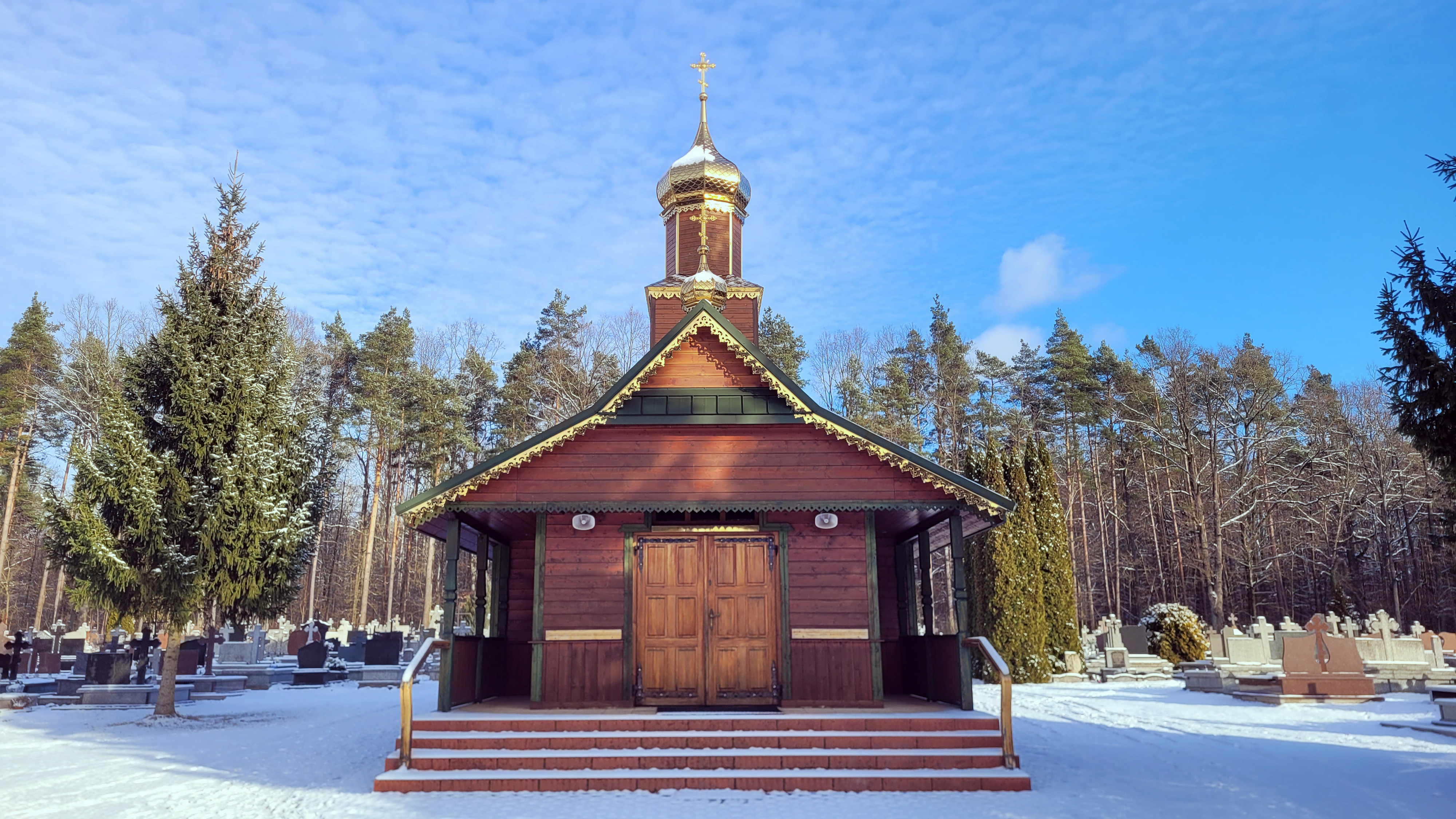 The cementary chapel in Hajnówka 