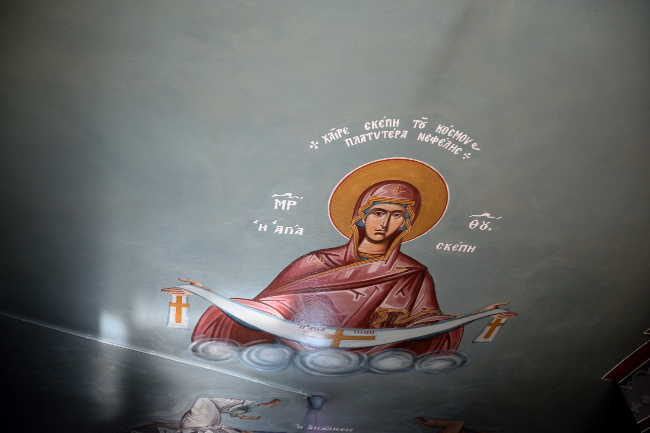 Fresk Bogurodzicy w jerozolimskim monasterze Wniebowstąpienia 2023