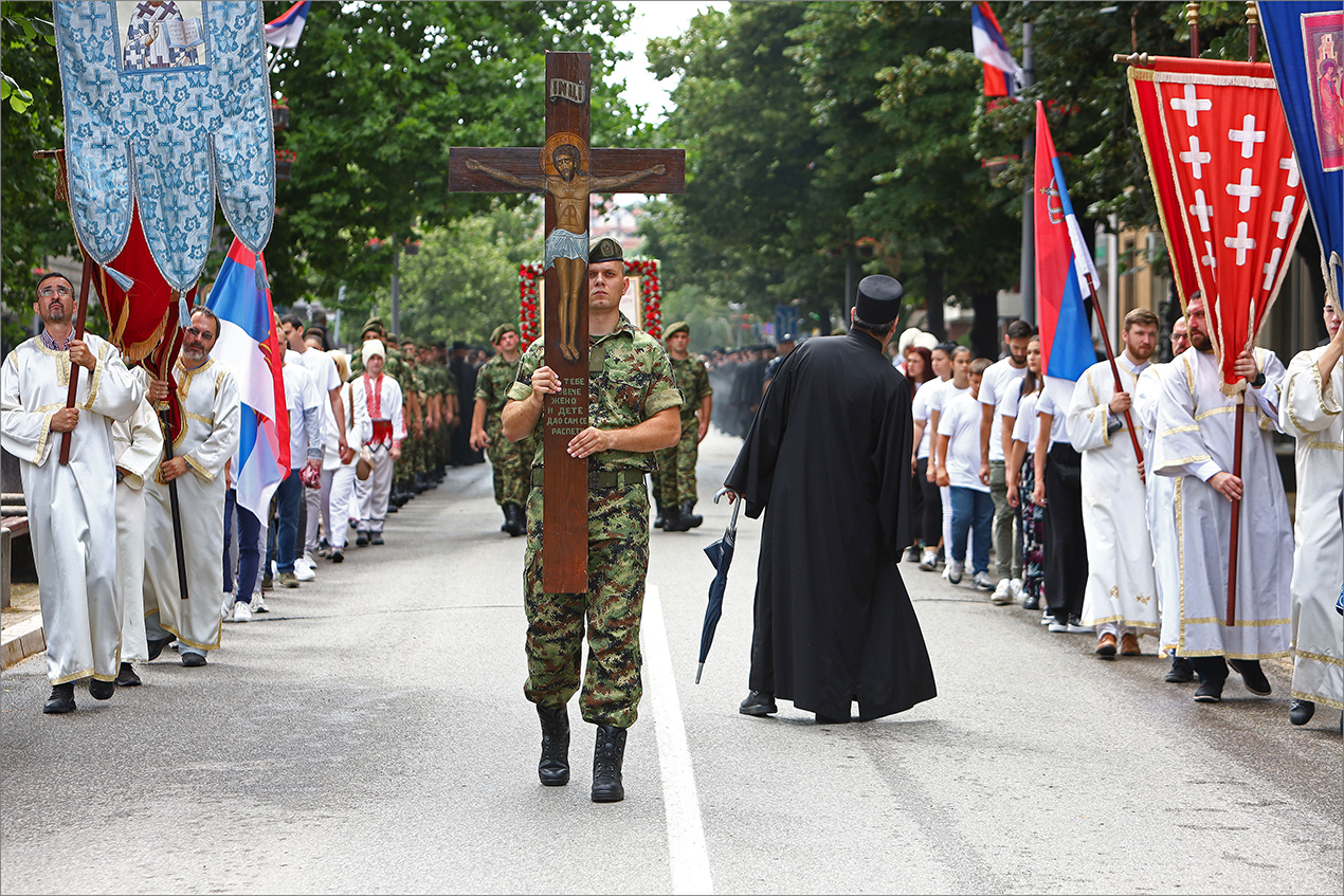 Procession with relics of St. Justin of Celije