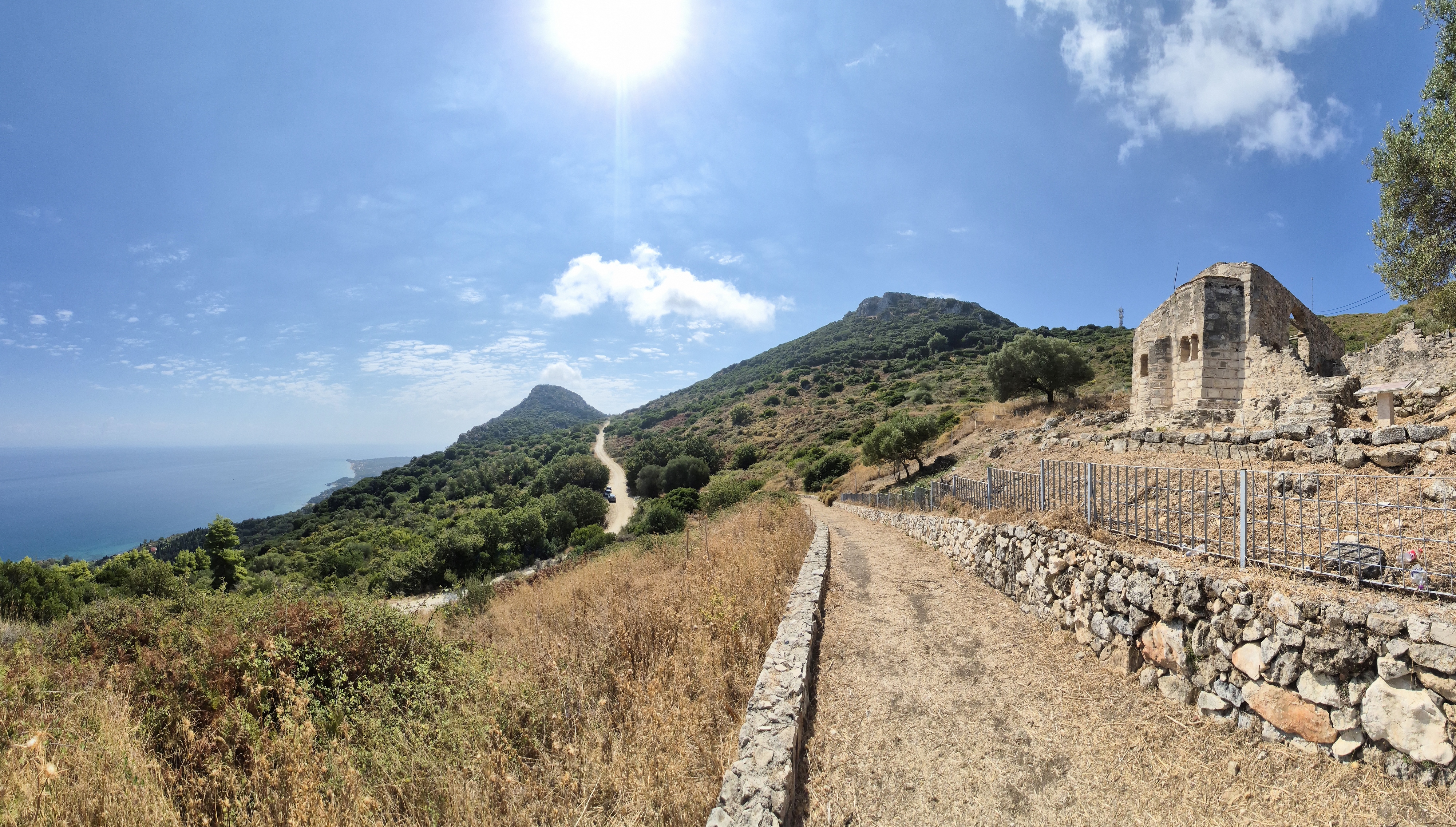 Ruins of St. Nicholas Megalomatis church in Zakynthos