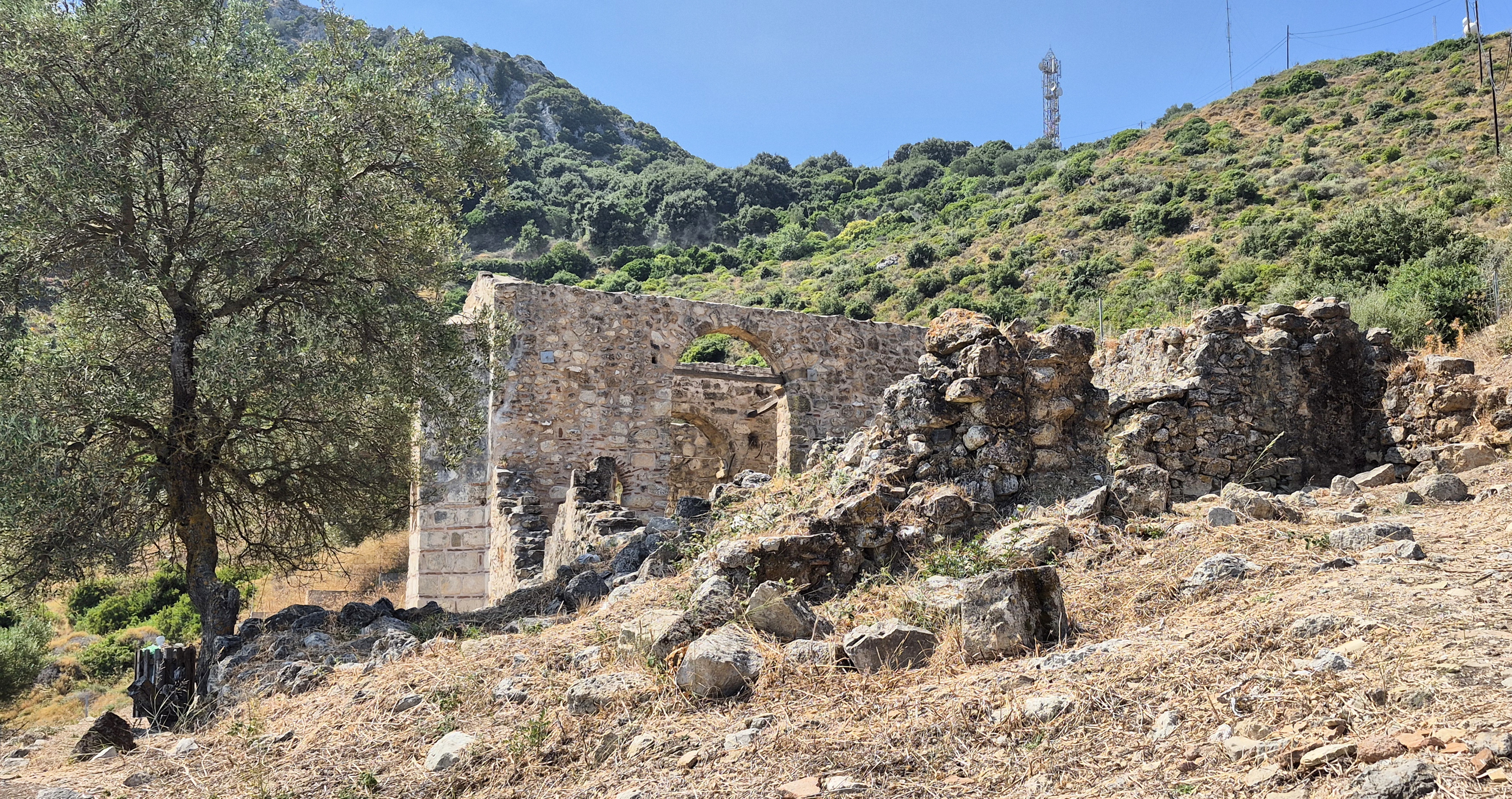 Ruins of St. Nicholas Megalomatis church in Zakynthos