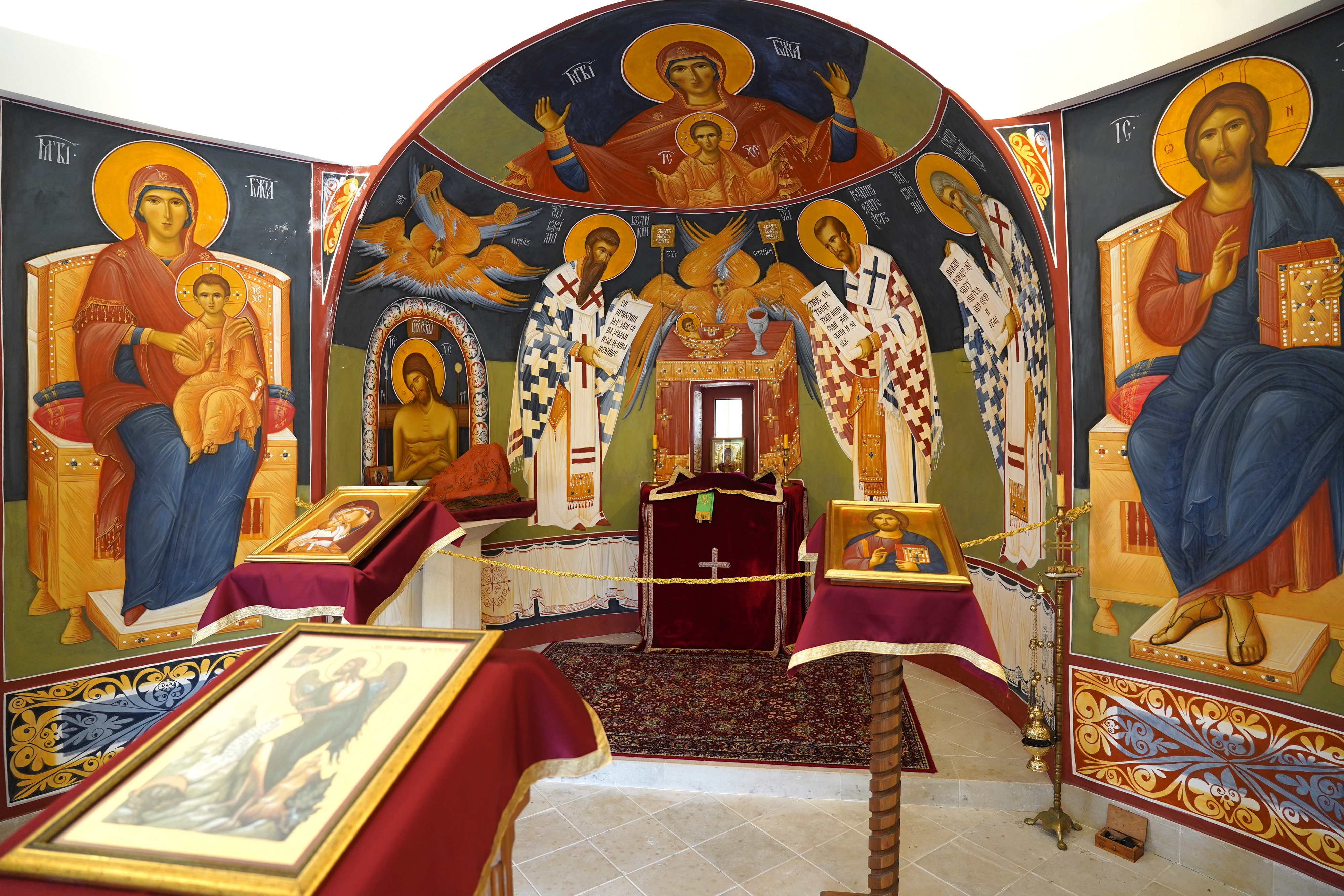 The Divine Liturgy in Orthodox chapel in Dola 