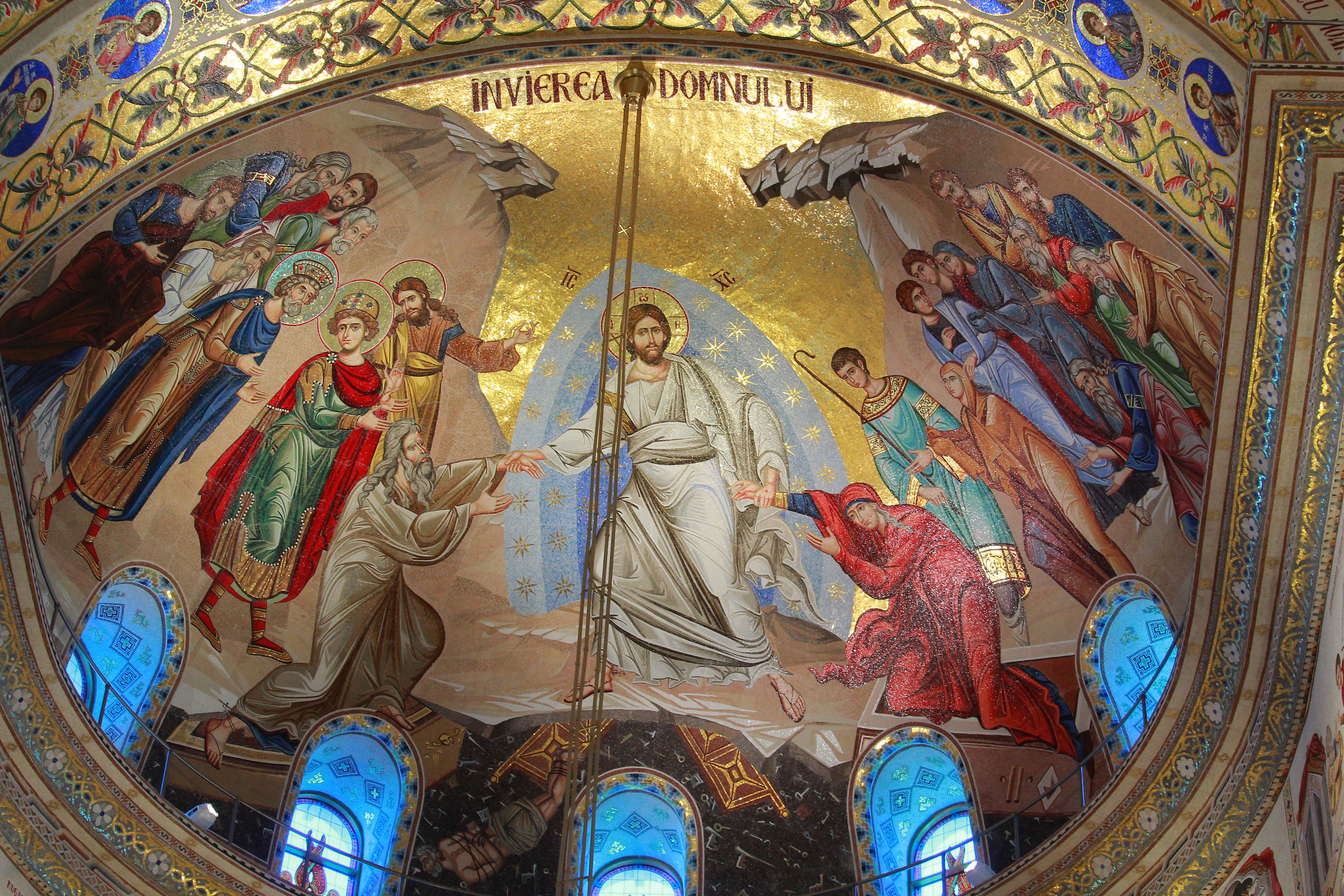 Resurrection of our Lord-Mosaic fresco Romania&#039s Nathional Cathedral