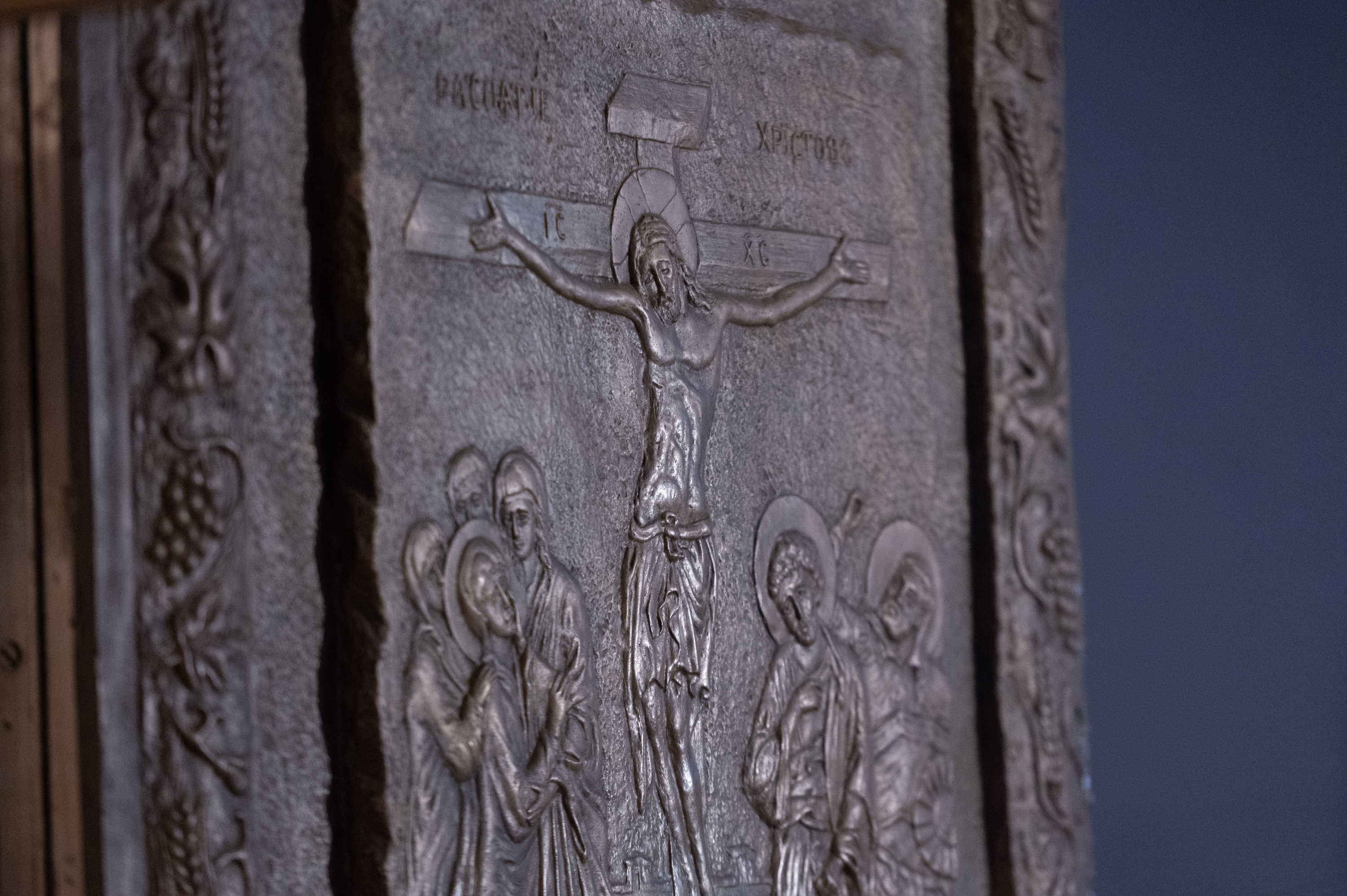 Main doors in The Ressurection of Christ Cathedral in Podgorica 