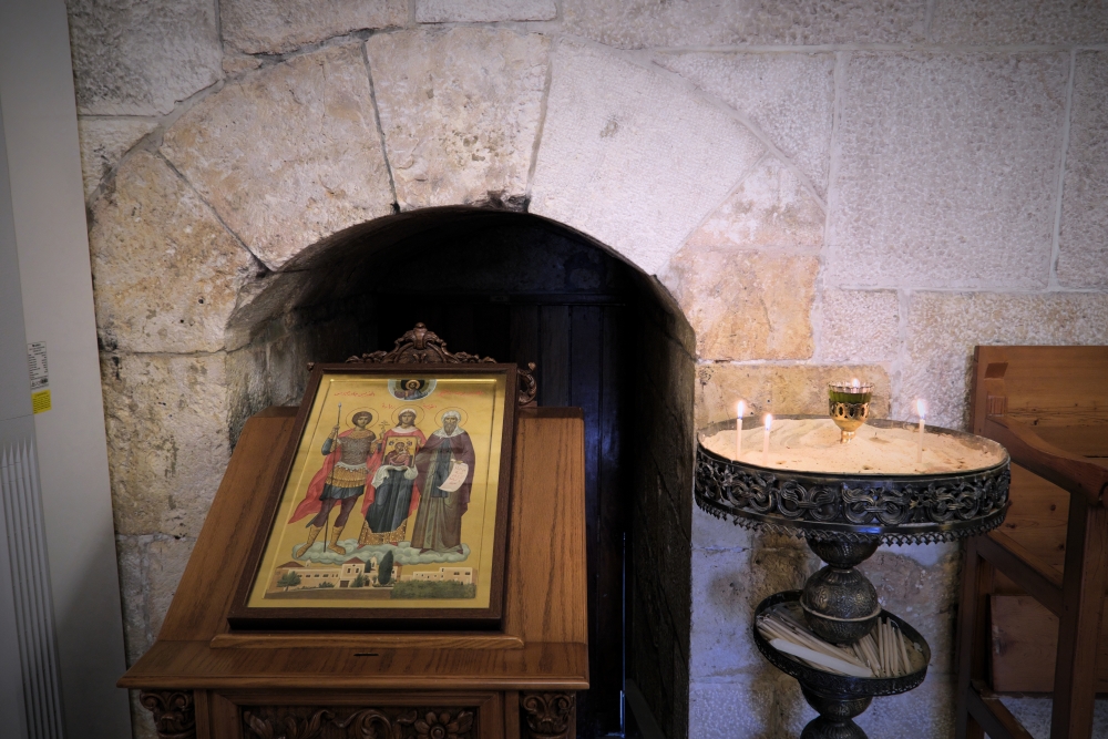 Icon of saints George, Barbara and John Damascene - Balamand 2025