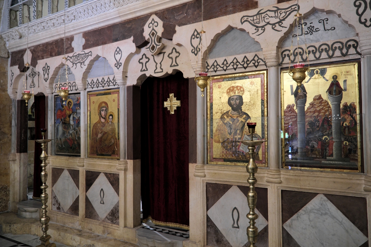 Iconostasis of saint George church in Balamand, 2025