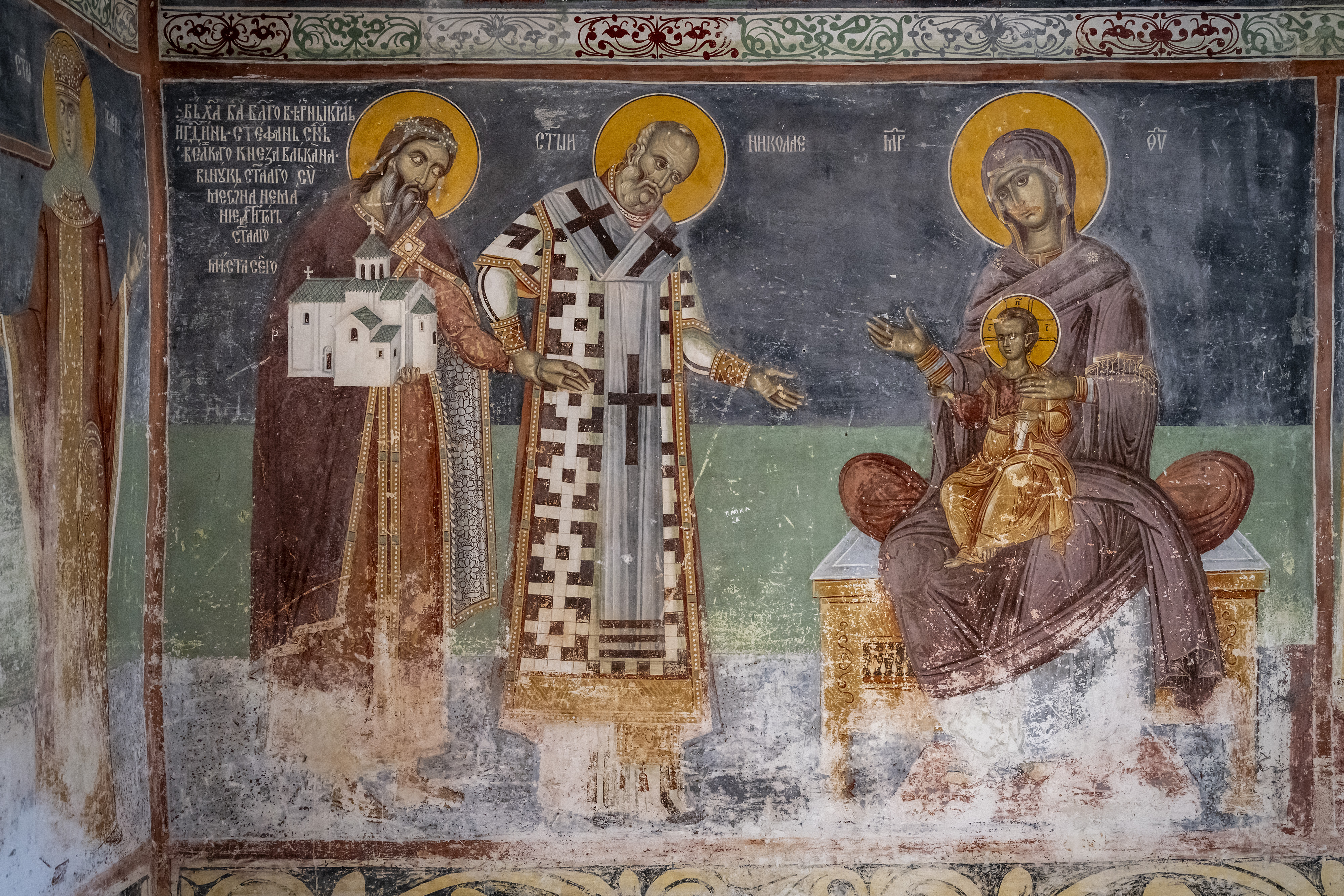 Frescoes, St. Nkolas Chapel, Morača, Montenegro
