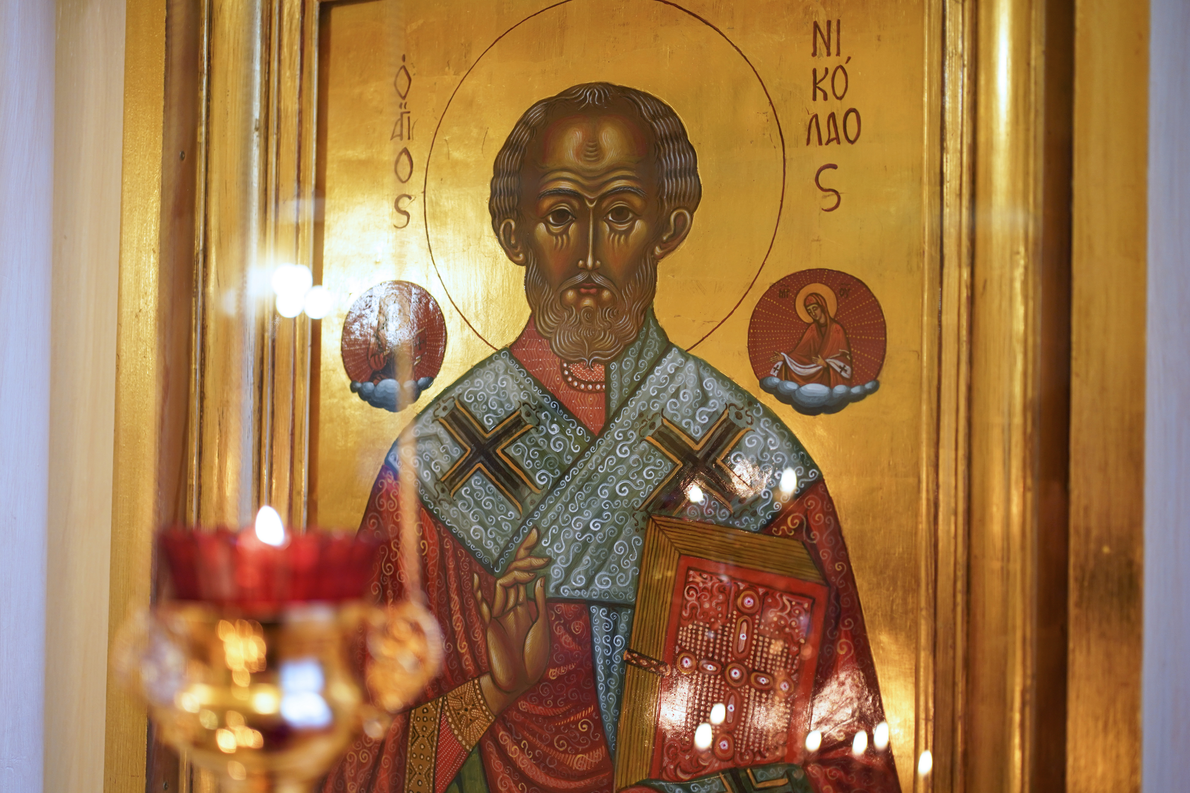 St. Nicholas icon in the Orthodox church in Ciechocinek