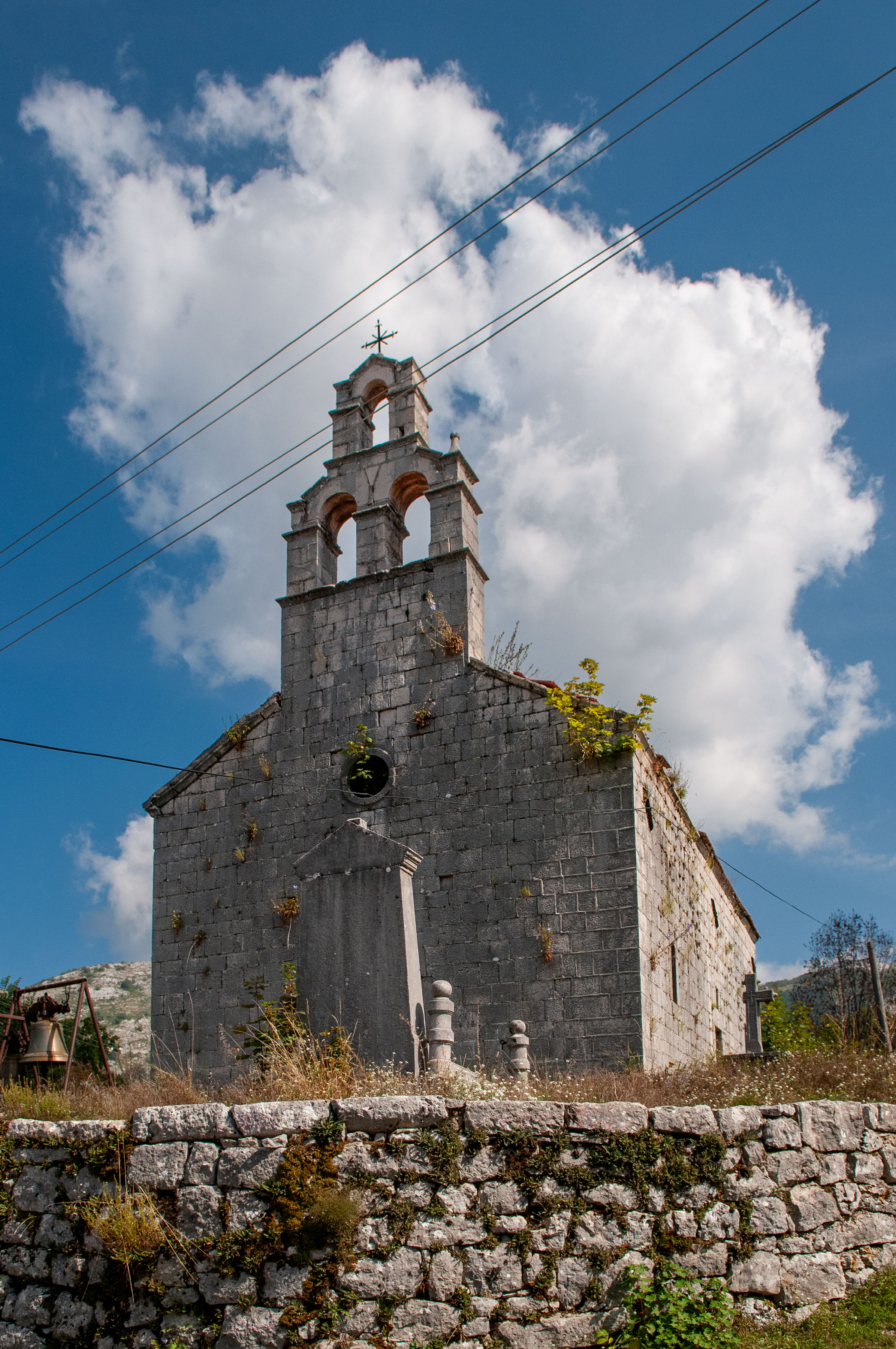 St. George Church (ruins) in Njegusi, Montenegro, 
