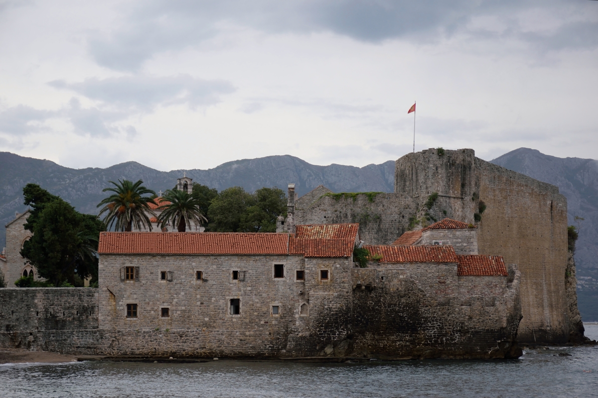 Old town in Budva with tis churches, 2024