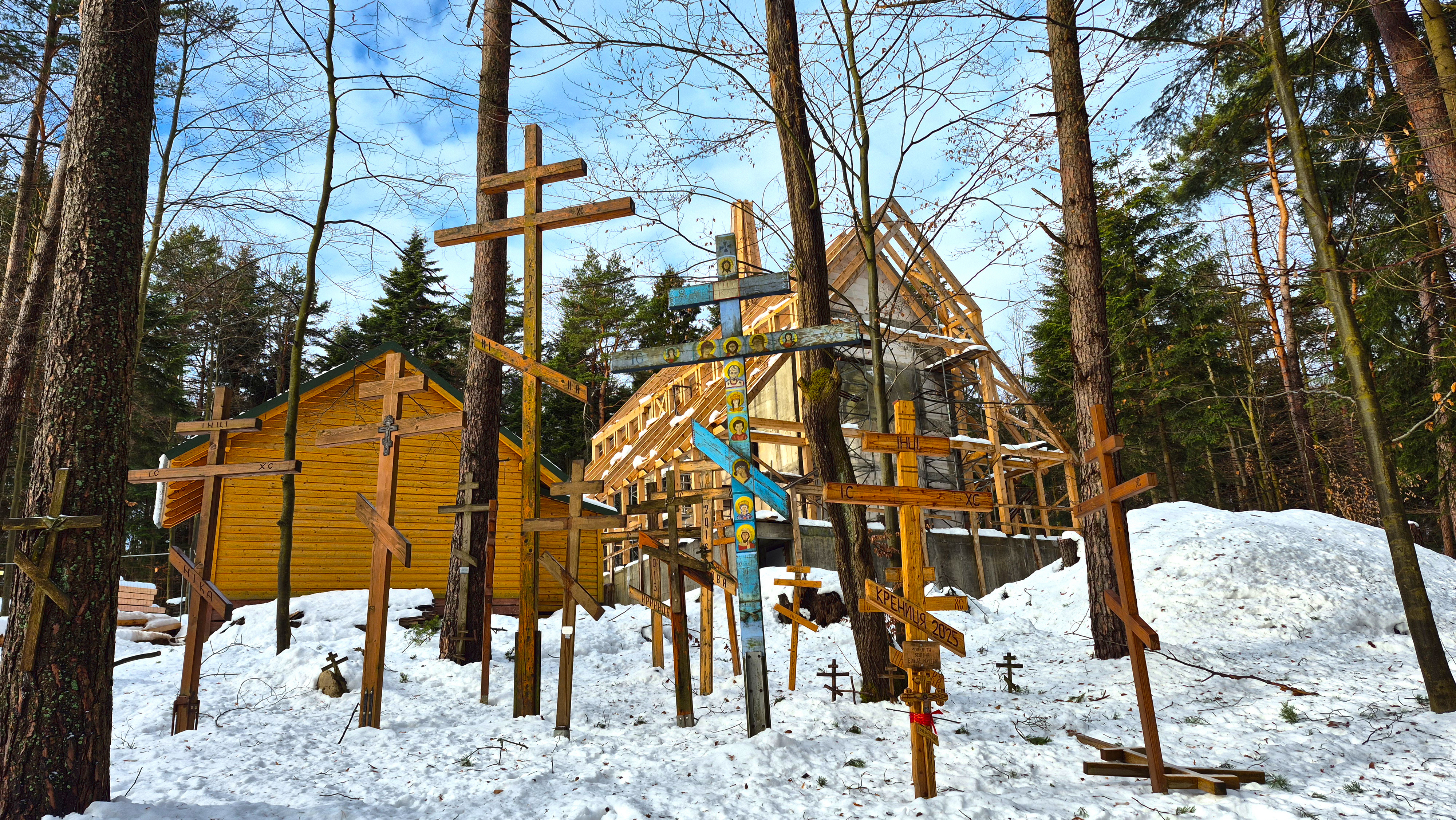 The Orthodox church on Mountain Jawor (at construction)