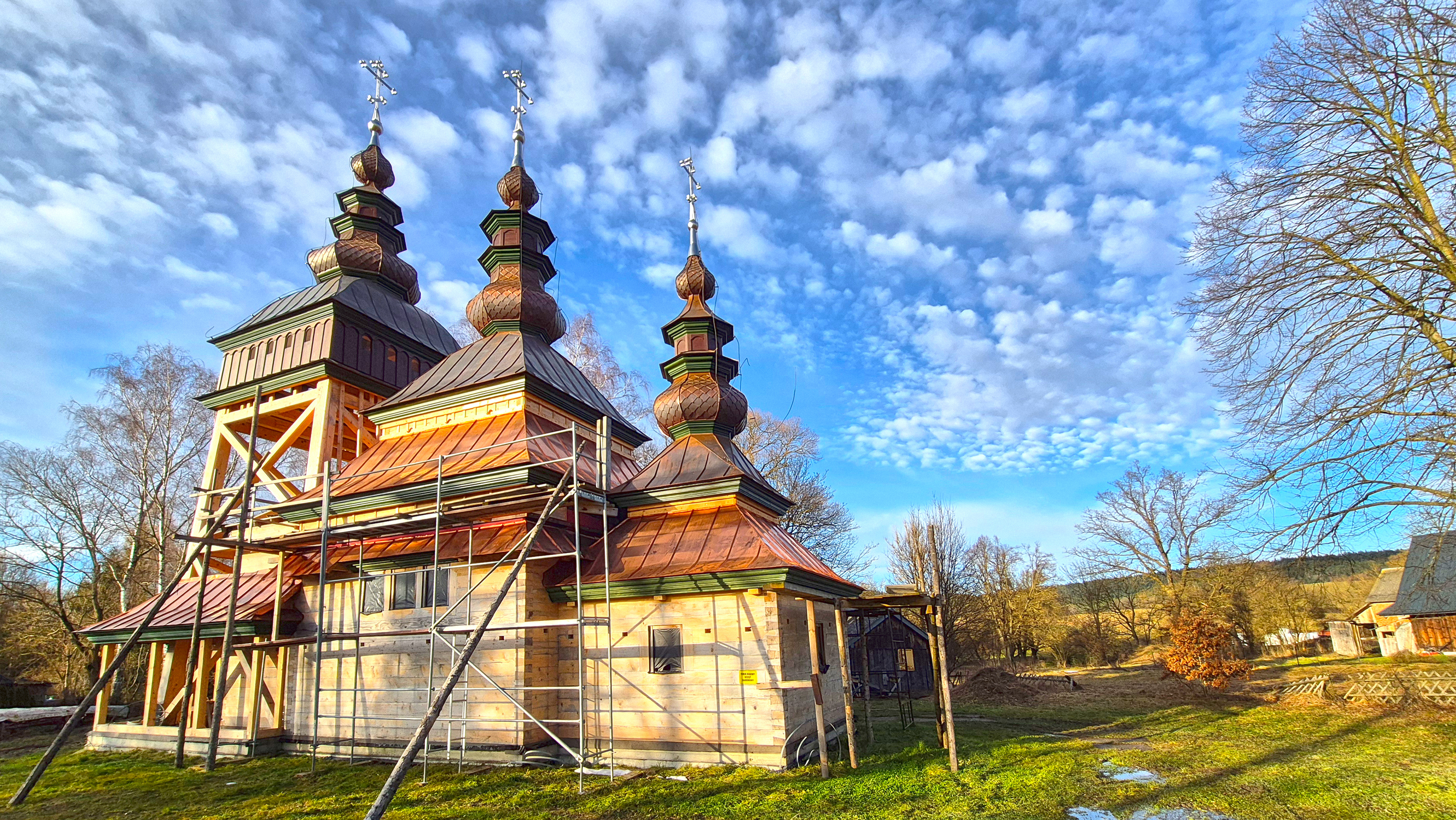 The new Orthodox church in Gładyszów (in construction)