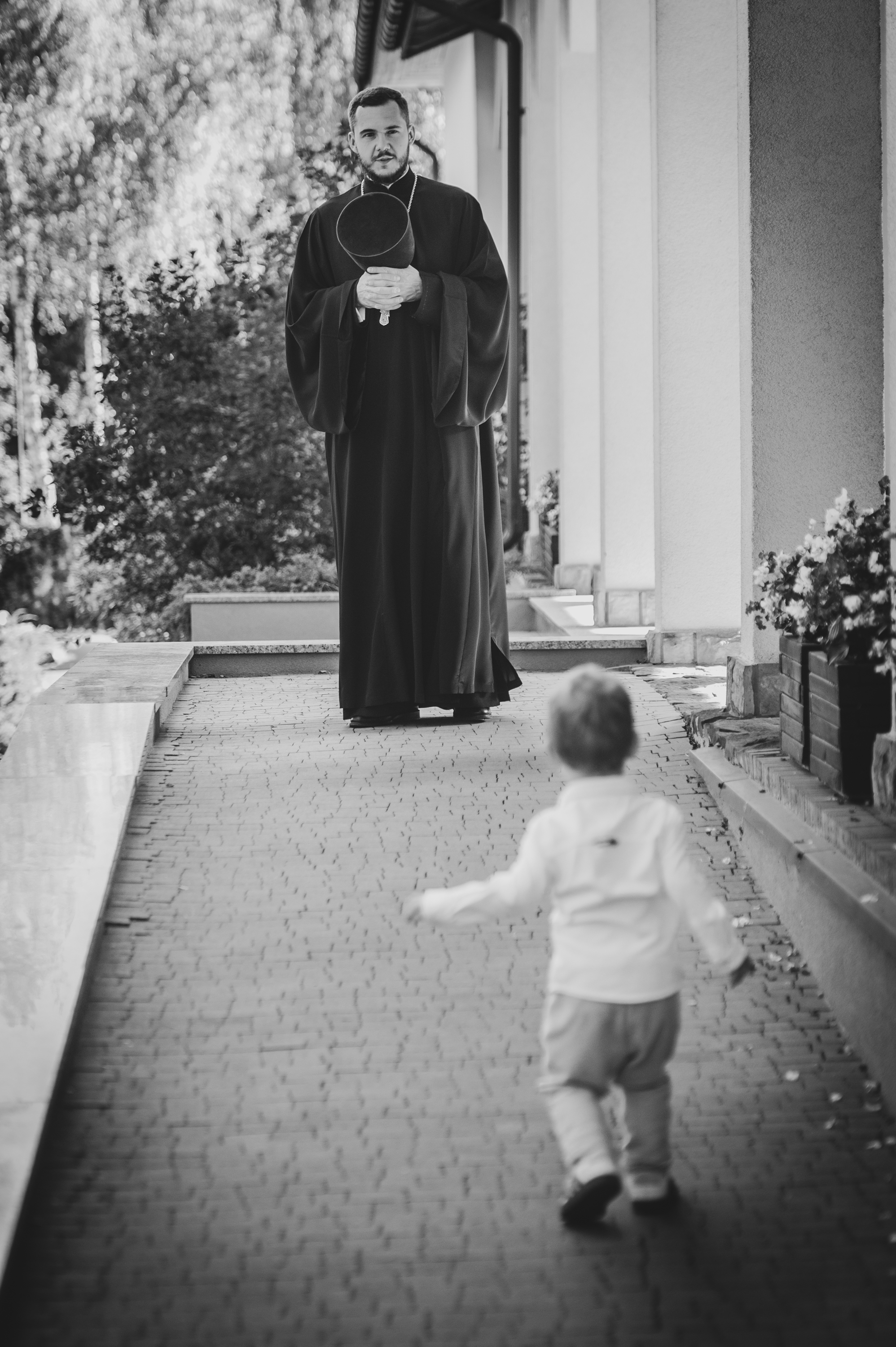 Fr Krzyszof Szeremeta and his son