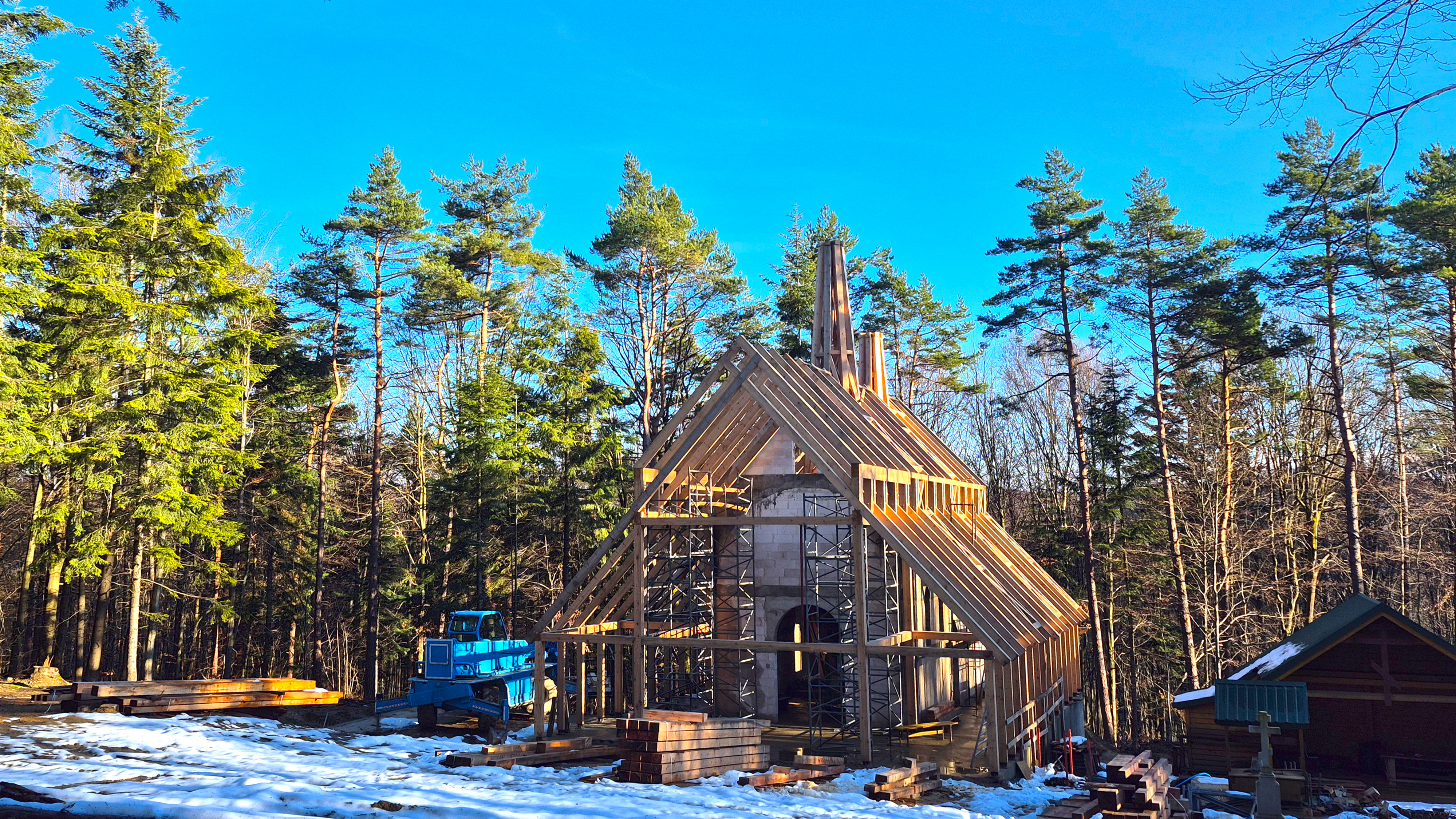 The Orthodox church on Mountain Jawor (in construction)
