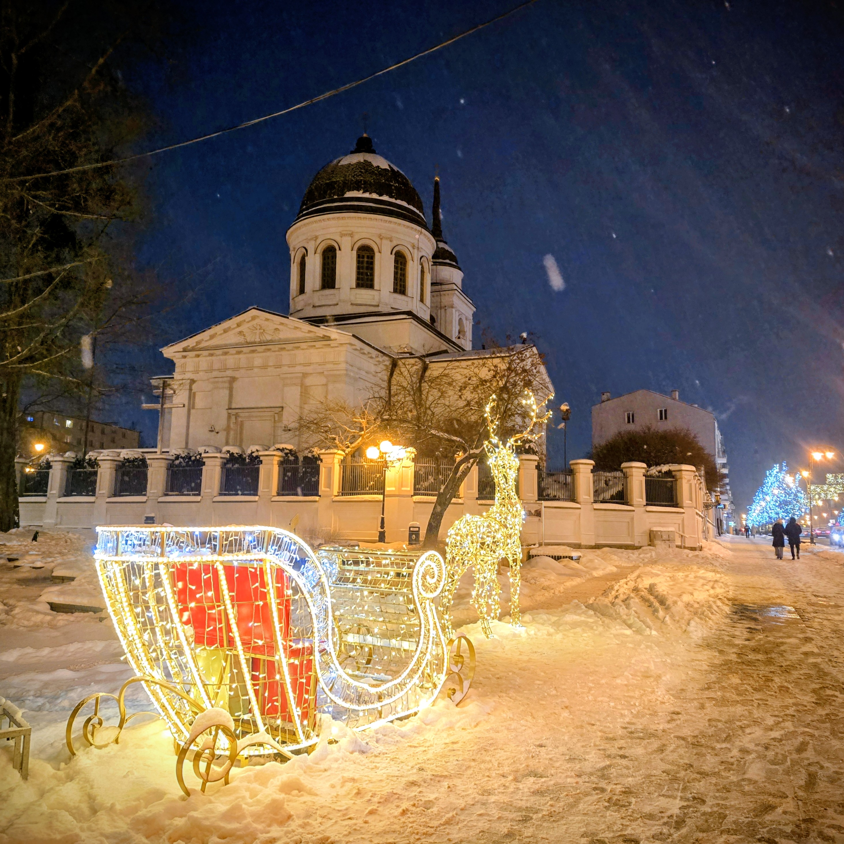 Zimowy wieczór w Białymstoku 