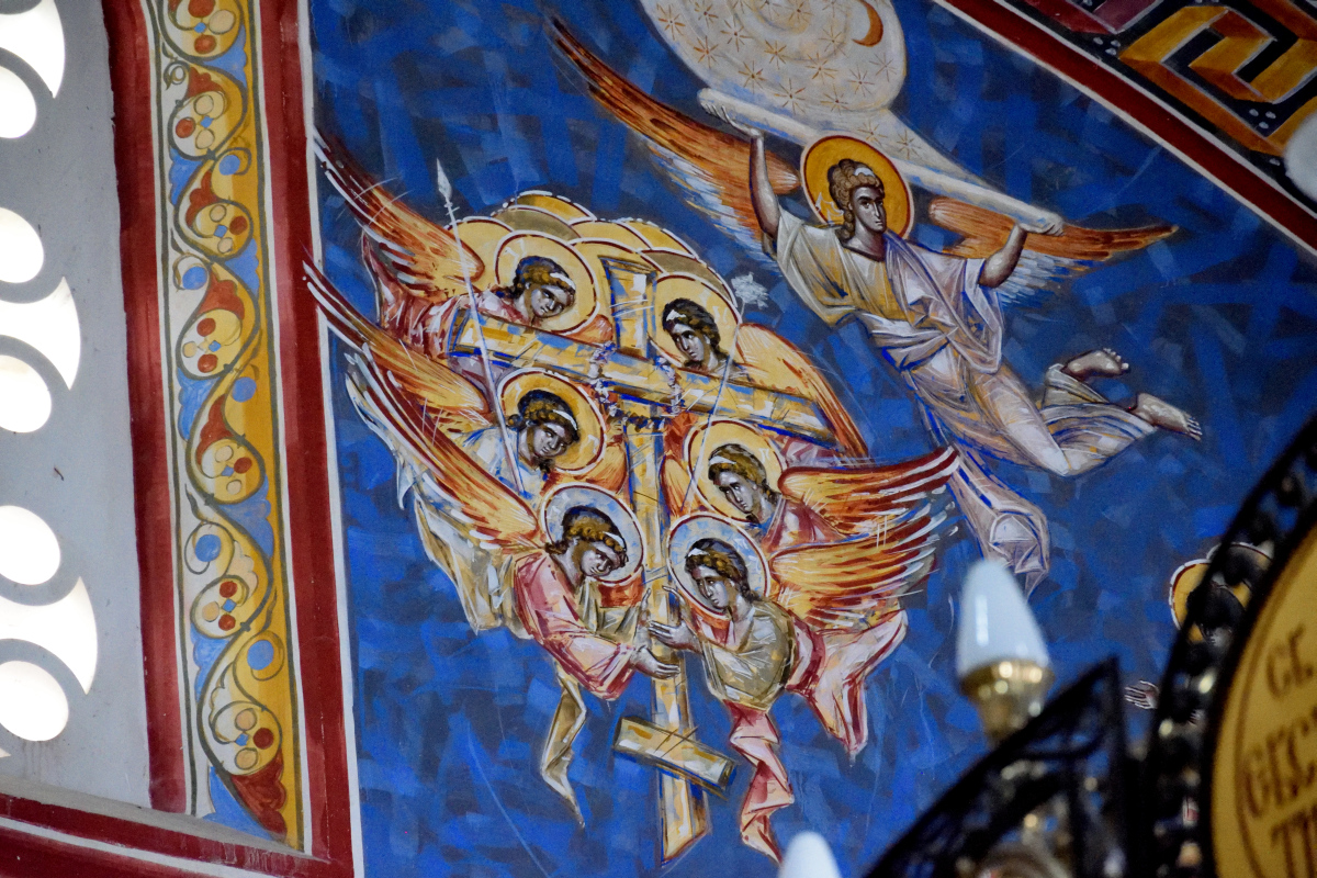 Cross and angels, Budva, 2024