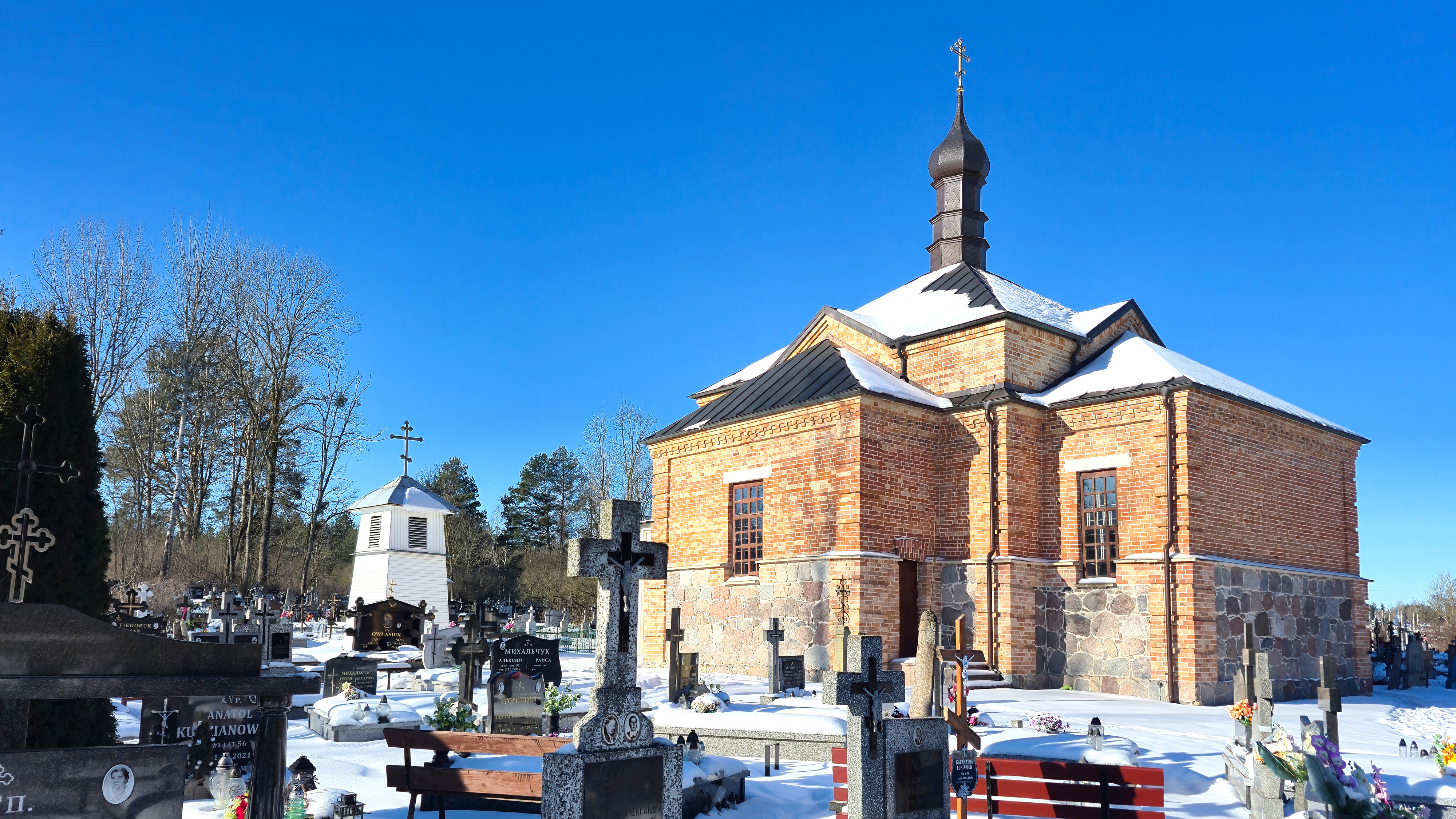 The Orthodox cementary church in Klejniki