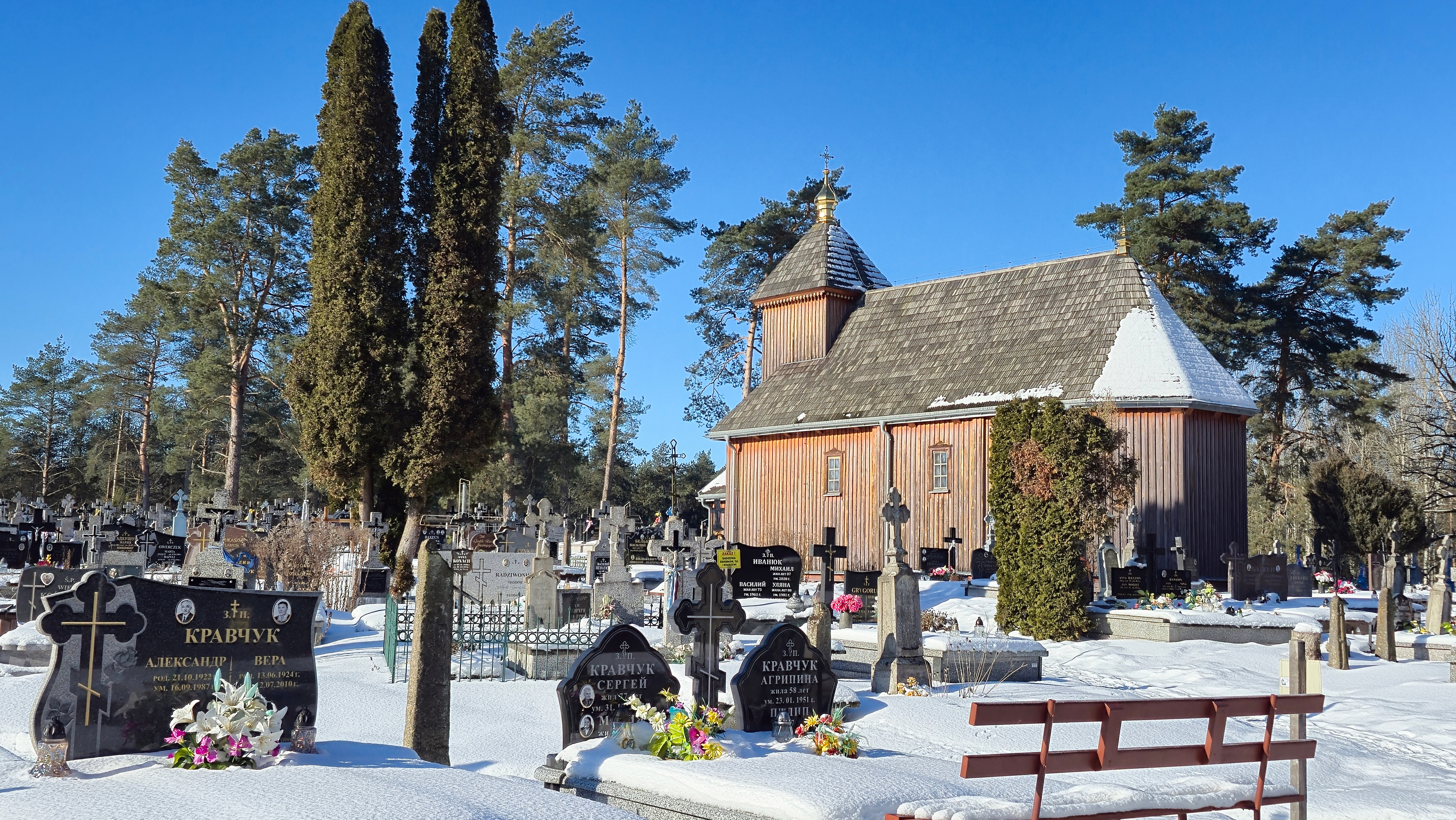 The Orthodox cementary church in Leniewo