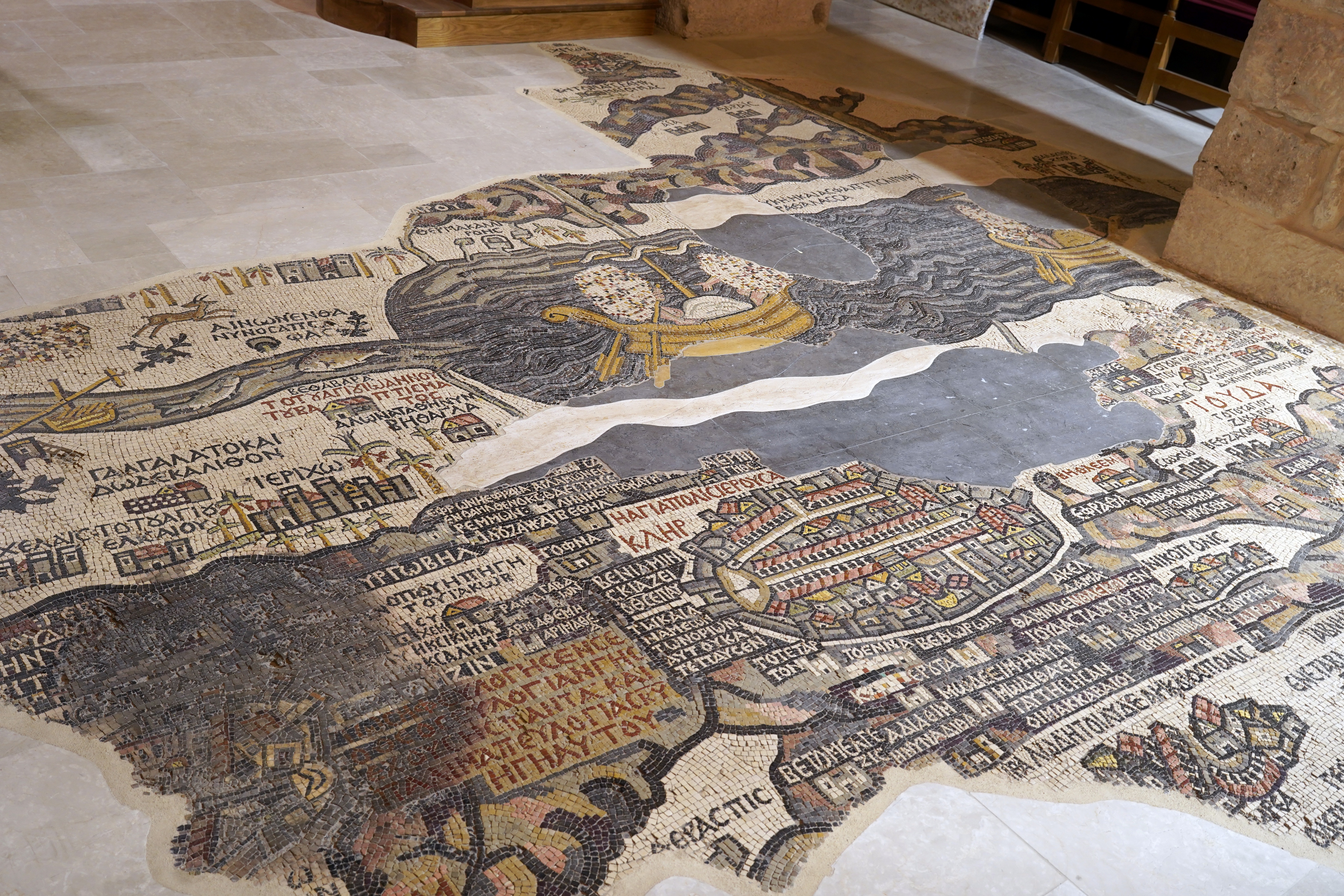 Mosaics in St.George Orthodox church in Madaba