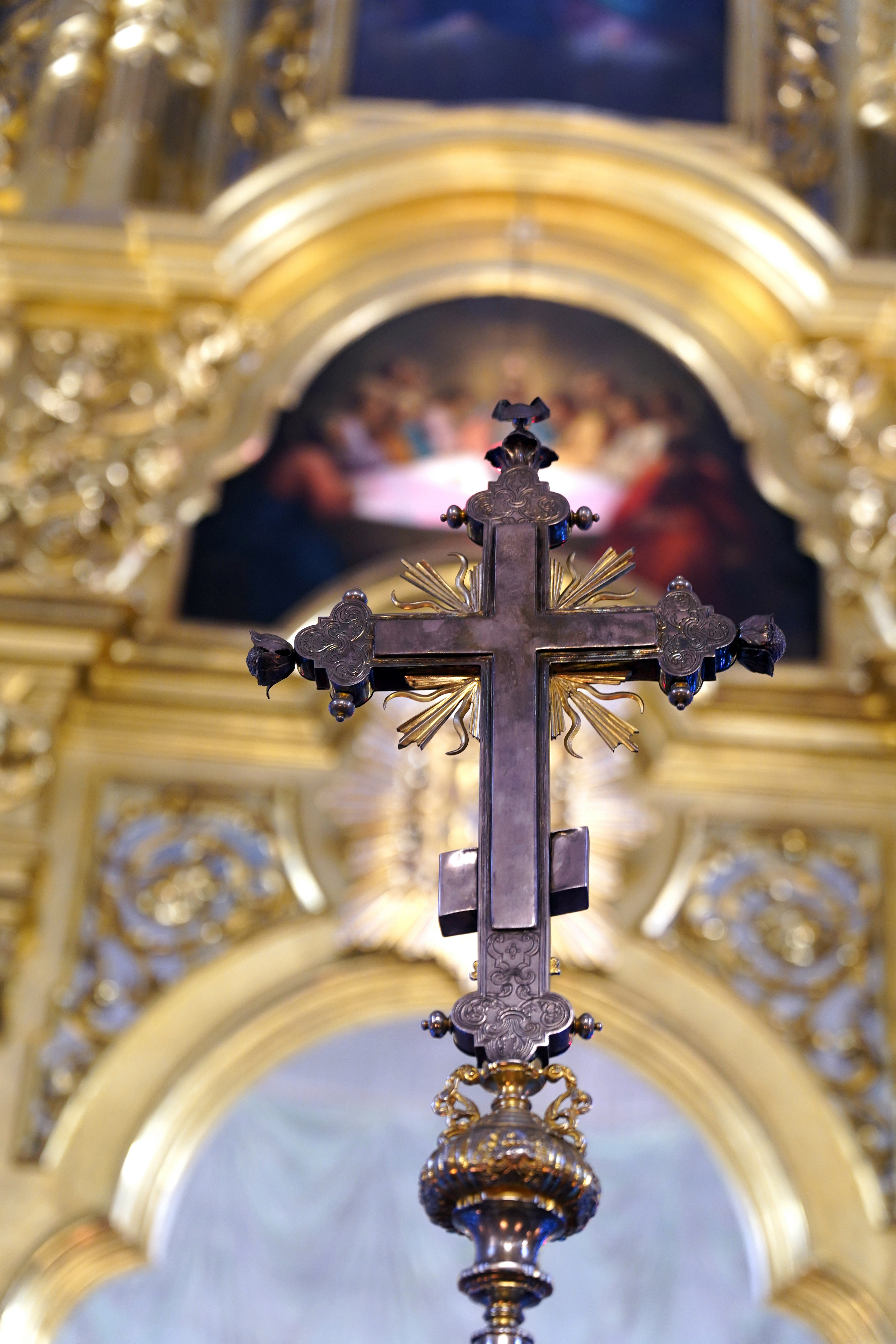 Metropolitan's cross in St. Mary Magdalene Cathedral in Warsaw