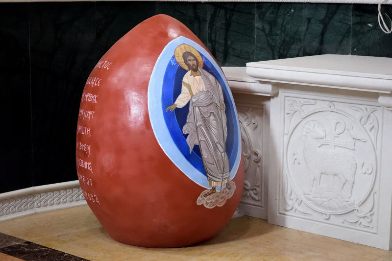 Vaskrsnje jaje - saborna crkva u Baru, 2024