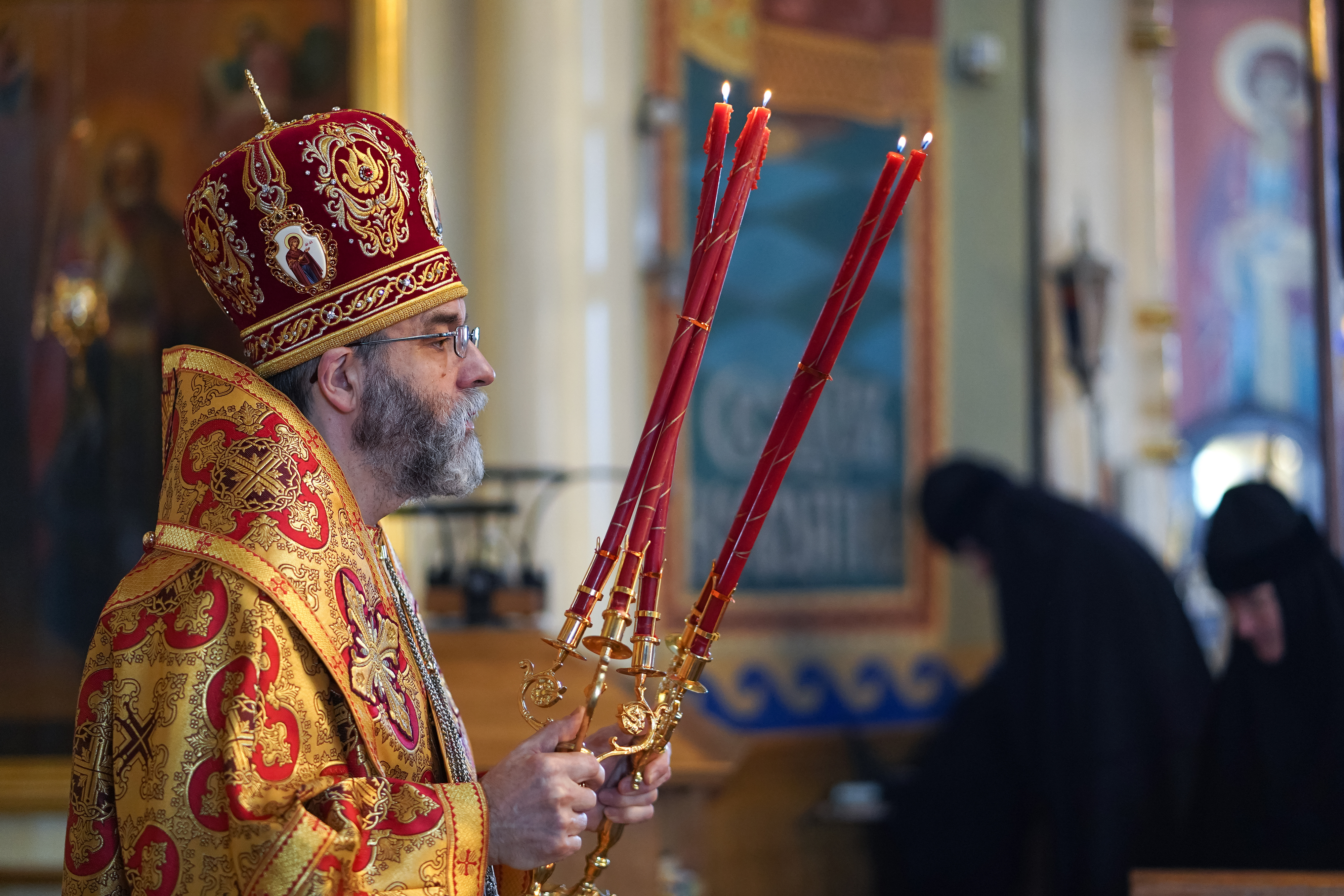 The Divine Liturgy on Sunday of the Adoration of the Holy Cross in St. Nicholas Cathedral, Białystok