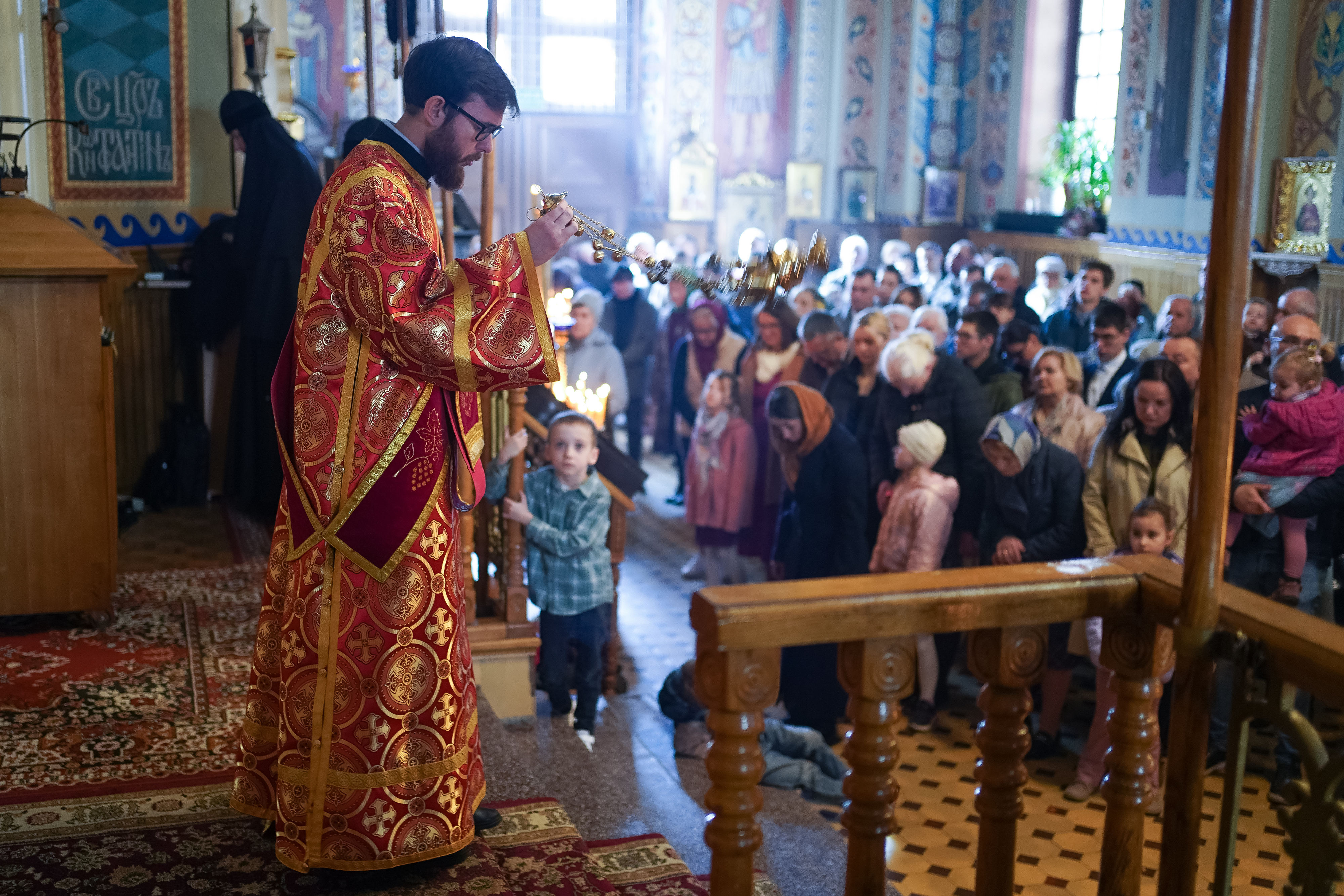 The Divine Liturgy on Sunday of the Adoration of the Holy Cross in St. Nicholas Cathedral, Białystok
