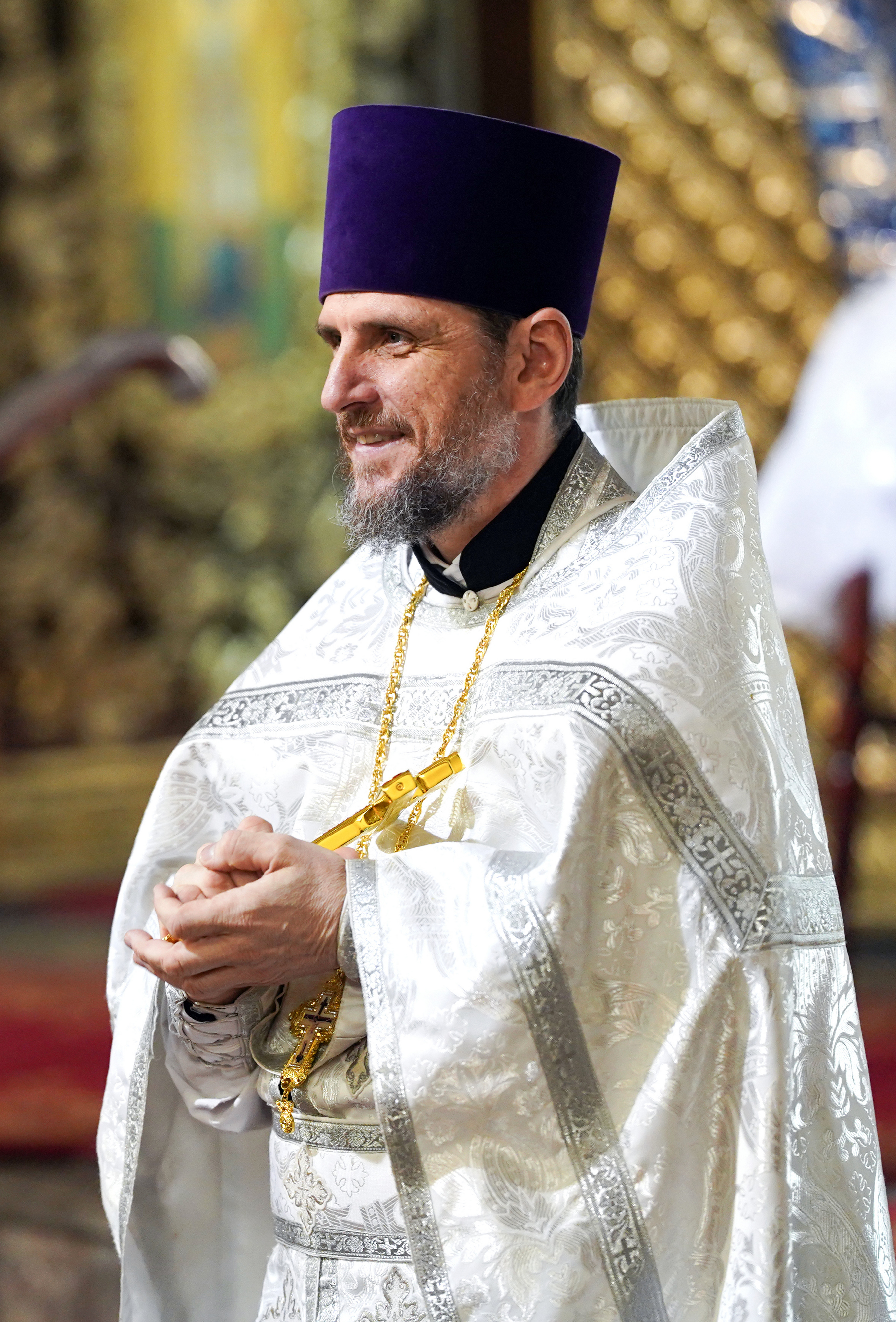 Fr. Adam Dzienisiuk from the Holy Trinity Cathedral in Hajnówka