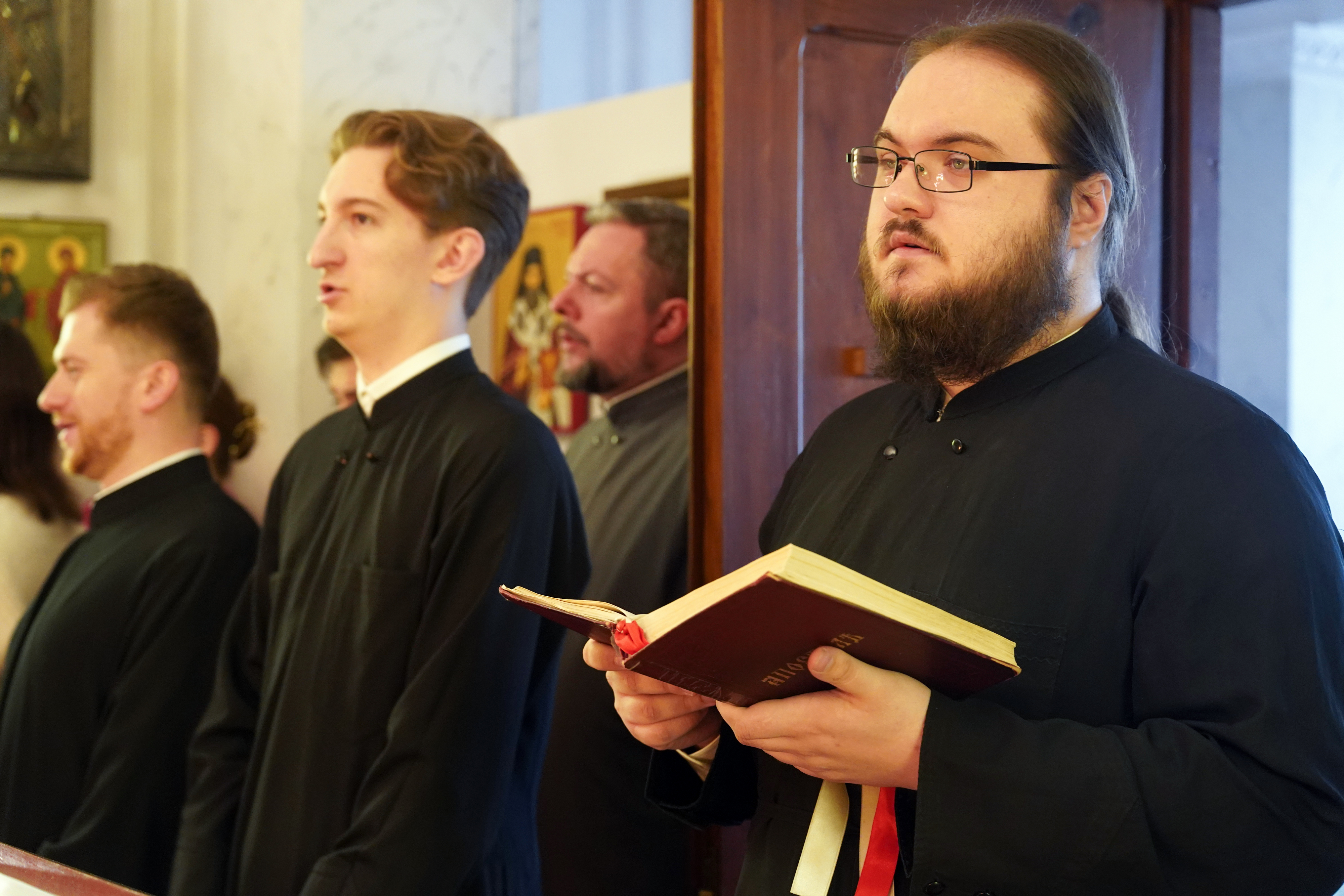 The Divinie Liturgy in St. Michael the Archangel Chapel in Warsaw