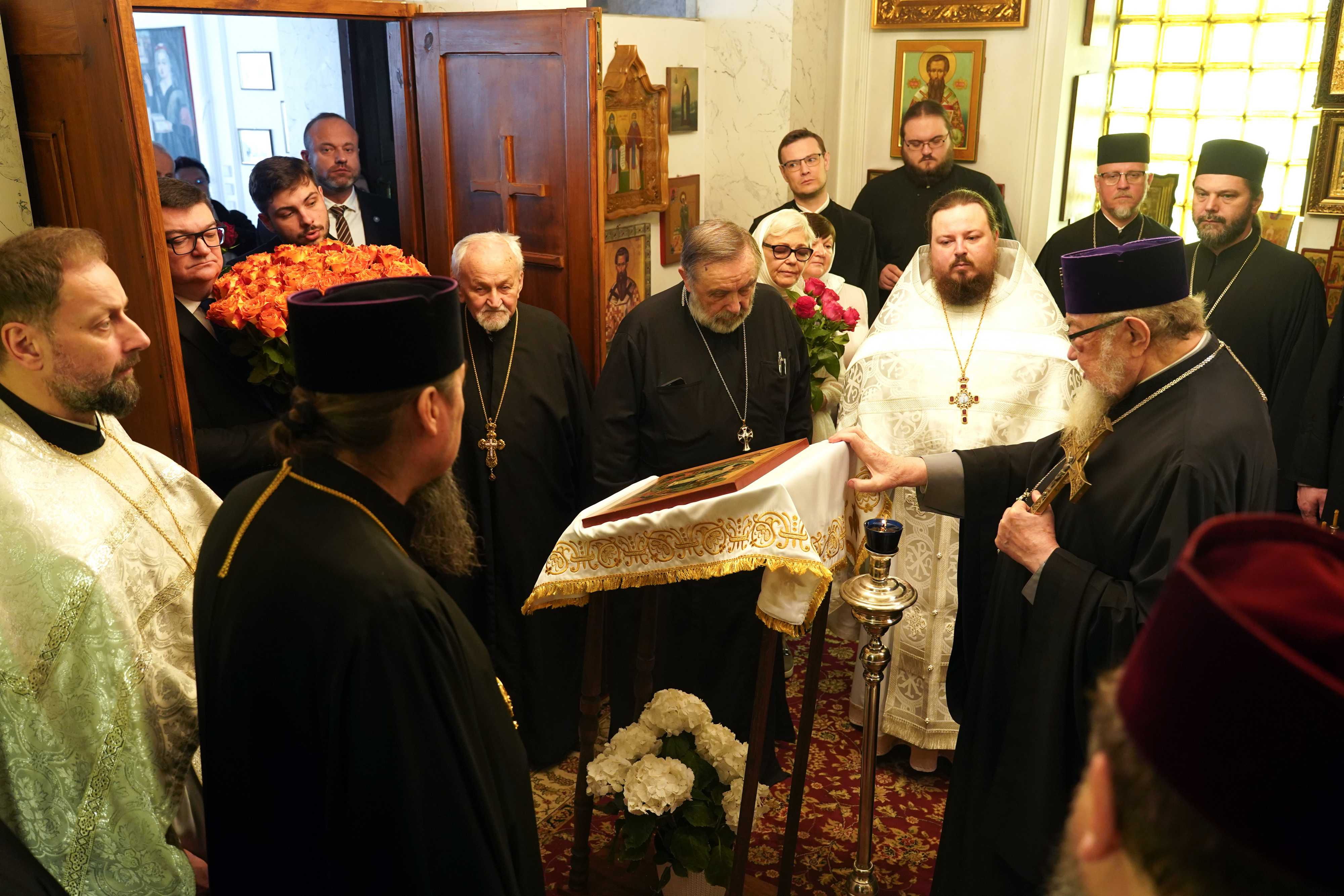 The Divinie Liturgy in St. Michael the Archangel Chapel in Warsaw