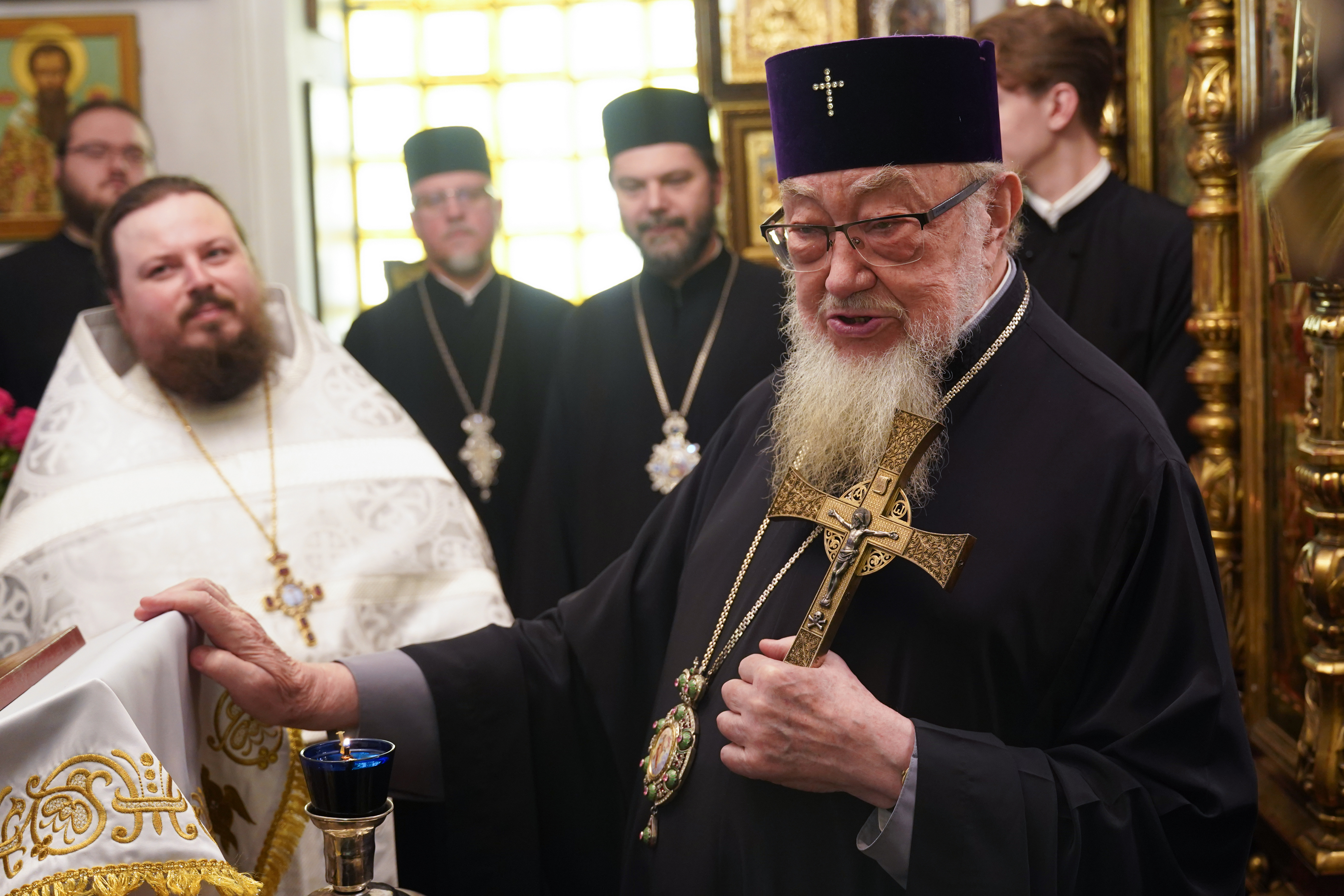 The Divinie Liturgy in St. Michael the Archangel Chapel in Warsaw