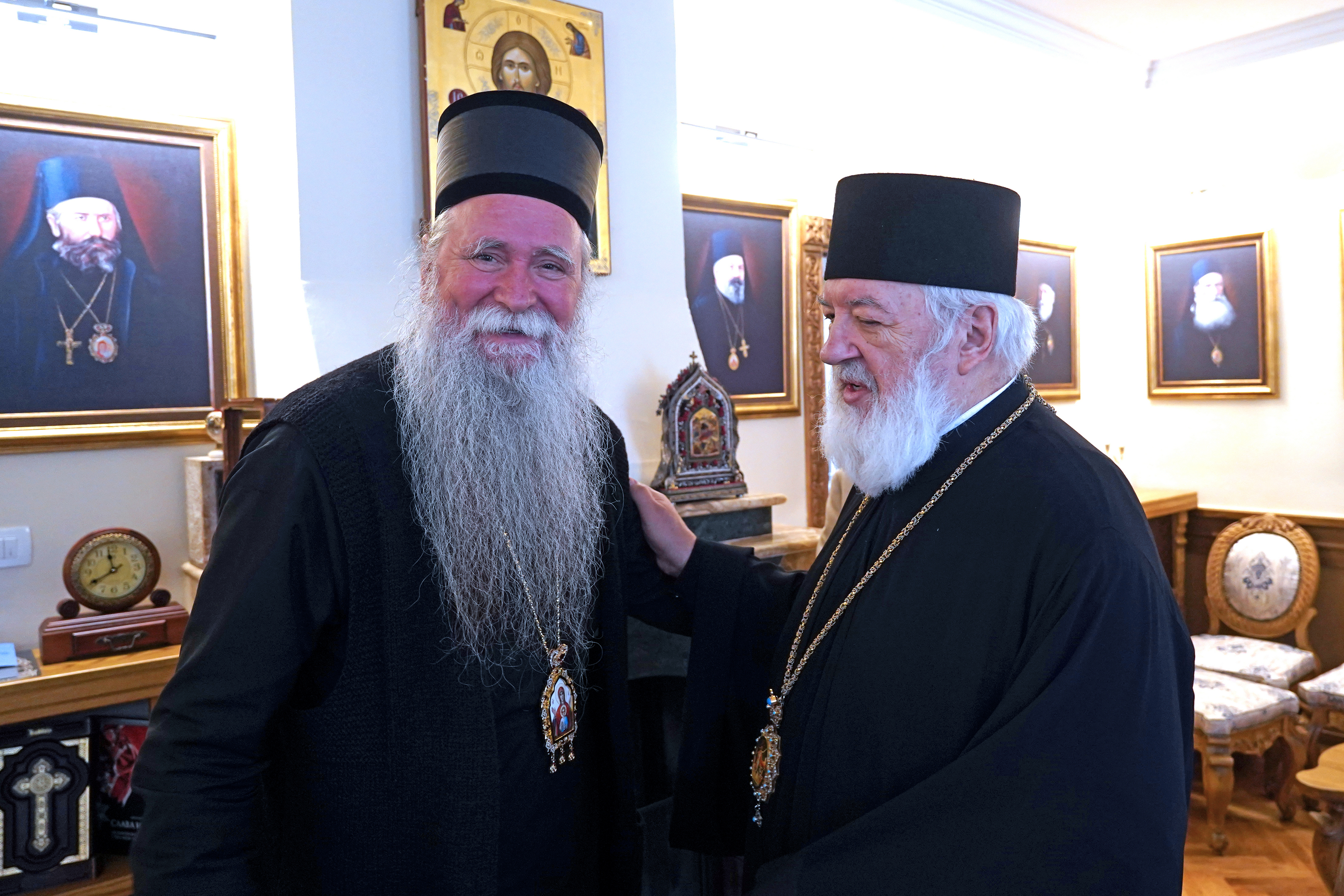Metropolitan Joanikije of Montenegro and Littoral, and Bishop Warsonofije of Siemiatycze