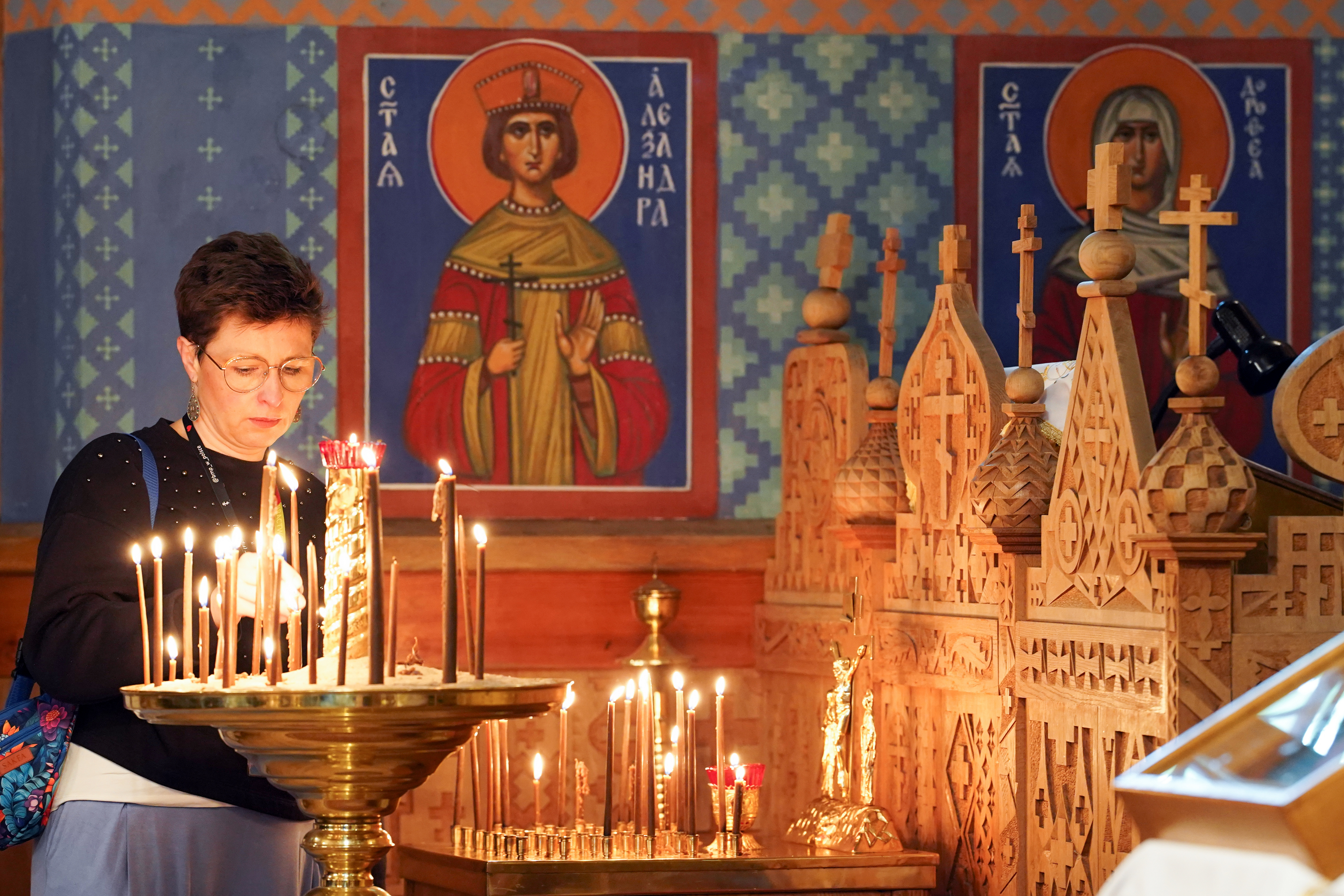 The Divine Liturgy in Transfiguration church at Holy Mountain of Grabarka