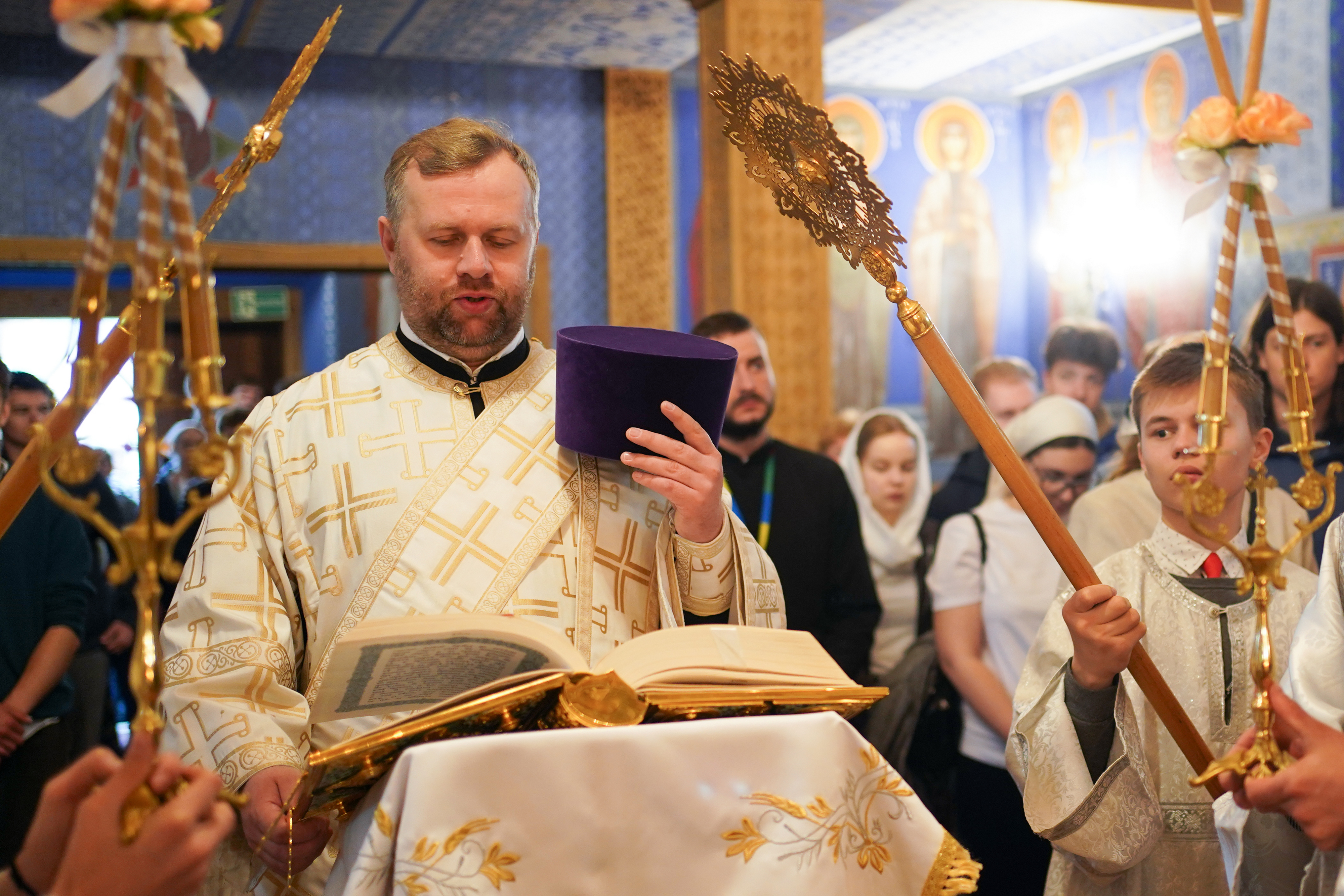 The Divine Liturgy in Transfiguration church at Holy Mountain of Grabarka 