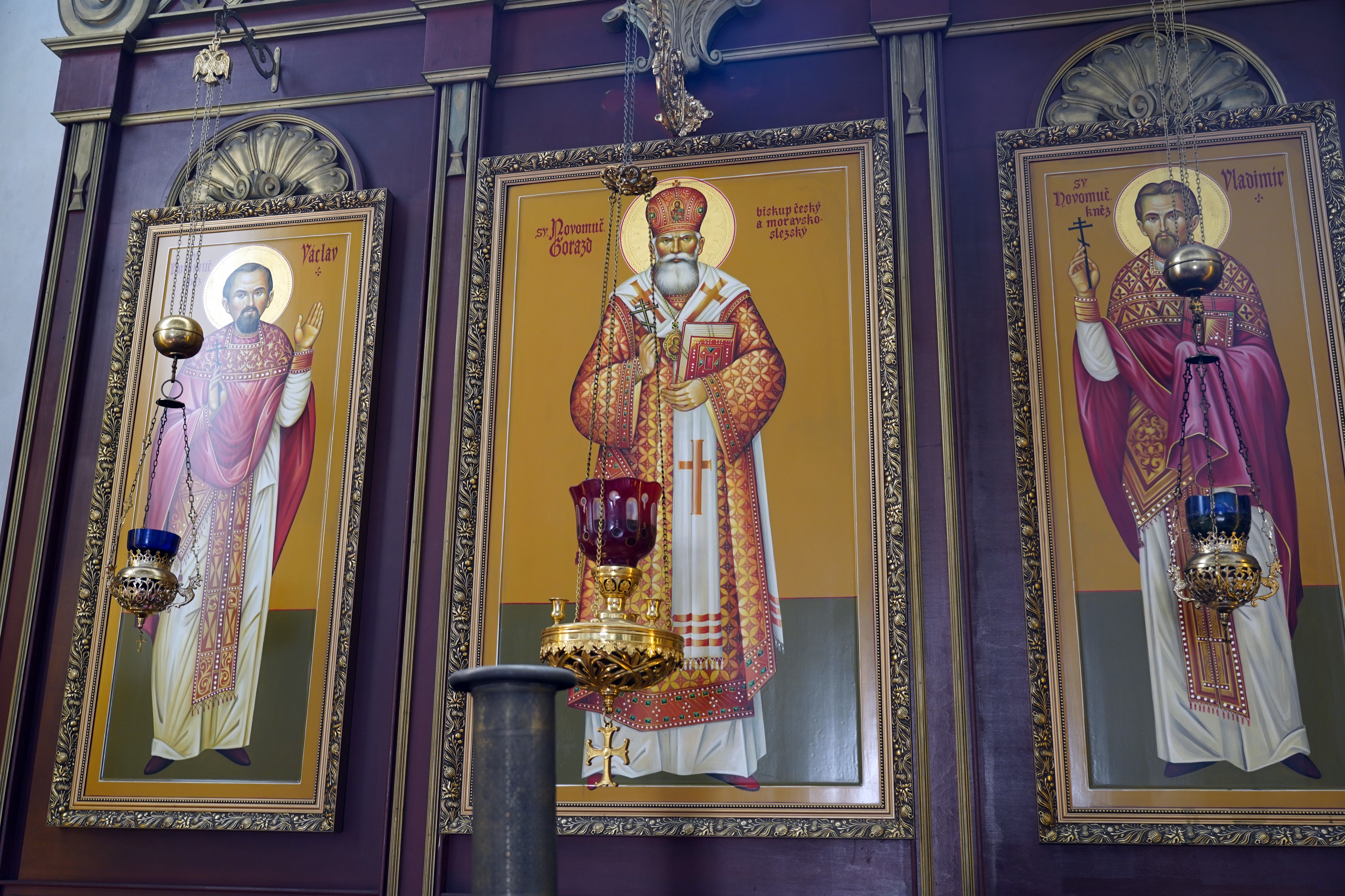 Icons in Sts. Cyril and Methody Orthodox Cathedral in Prague