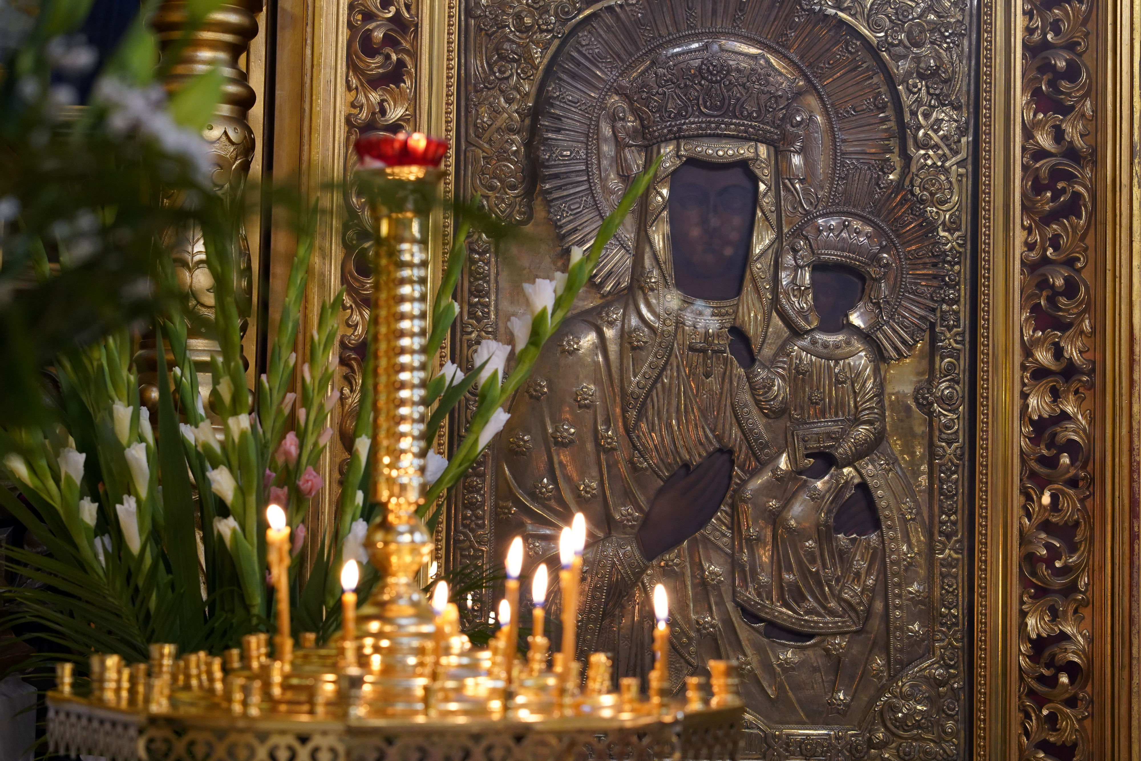 The All-Night Vigil of St. Marie Magdalene feast in Warsaw