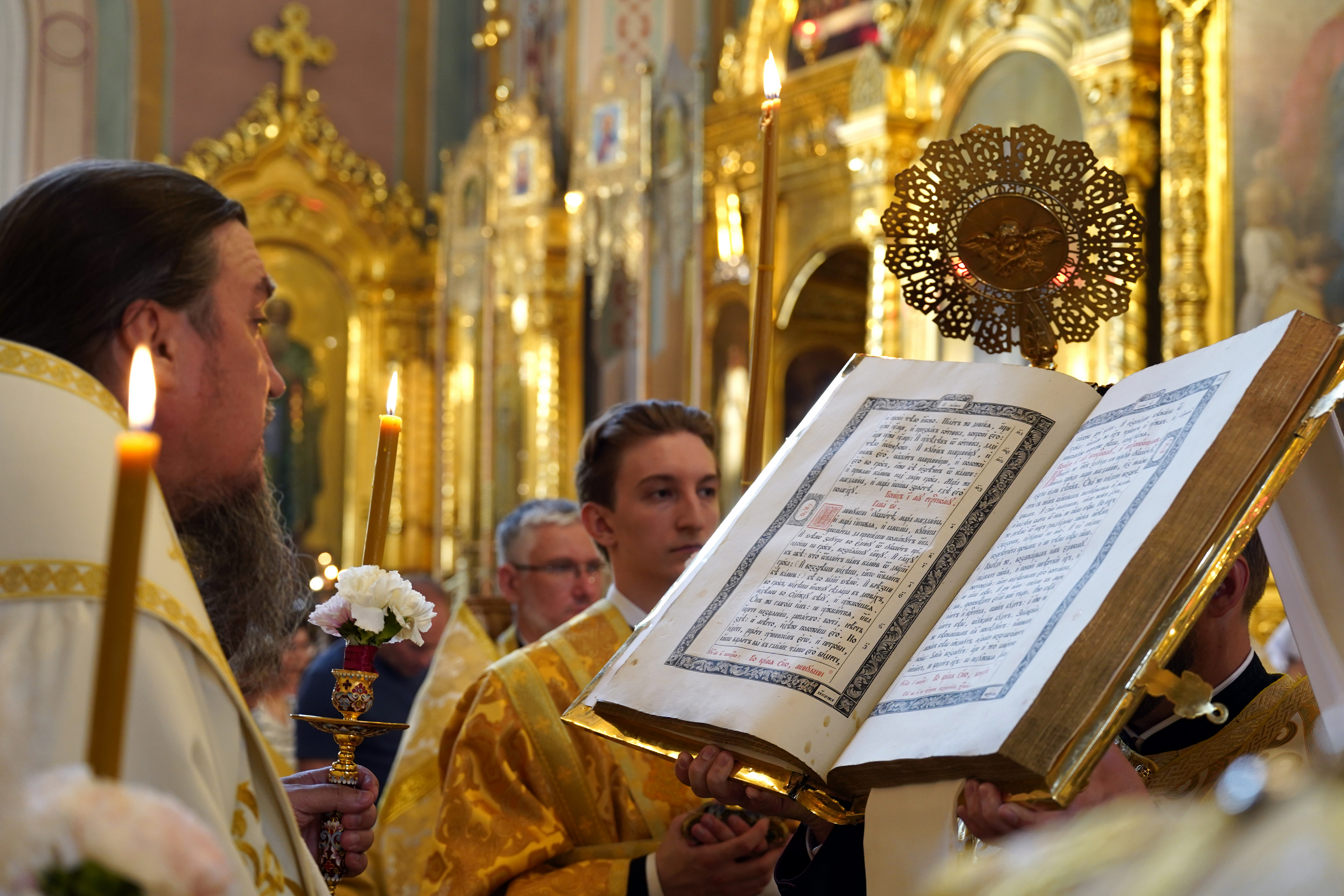 The All-Night Vigil of St. Marie Magdalene feast in Warsaw