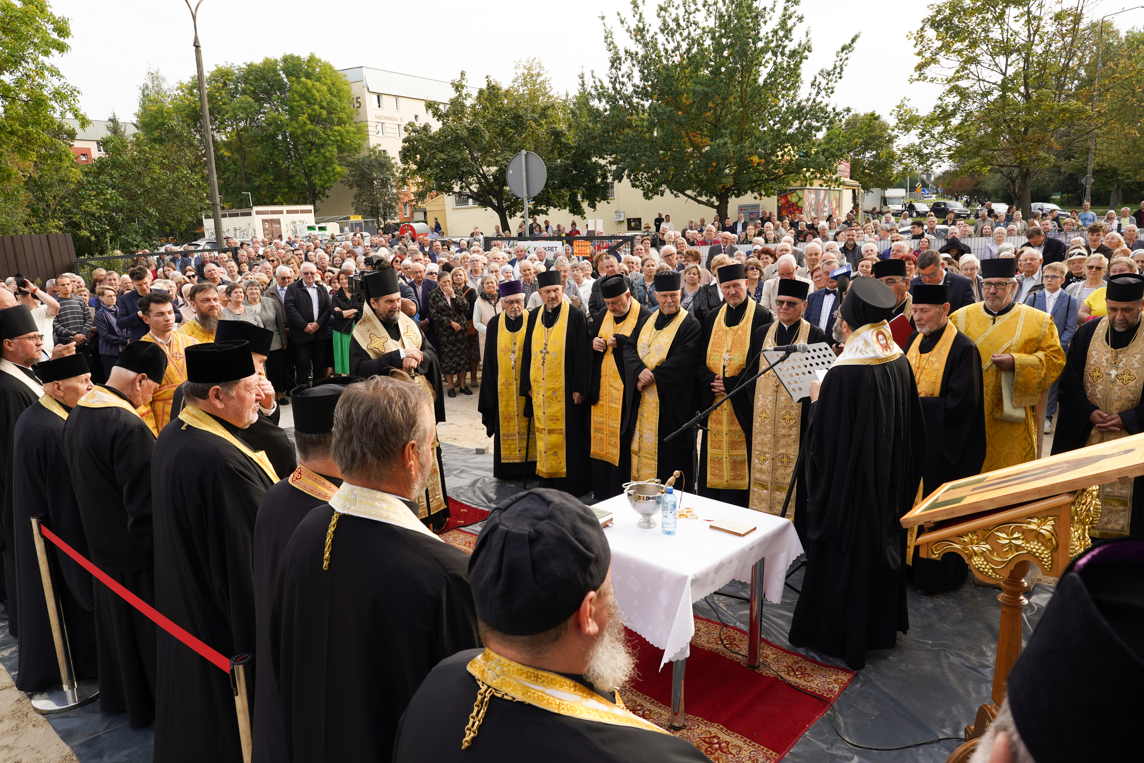 Ceremony of blessing the crosses for the Church of St. Athanasius of Brest in Białystok