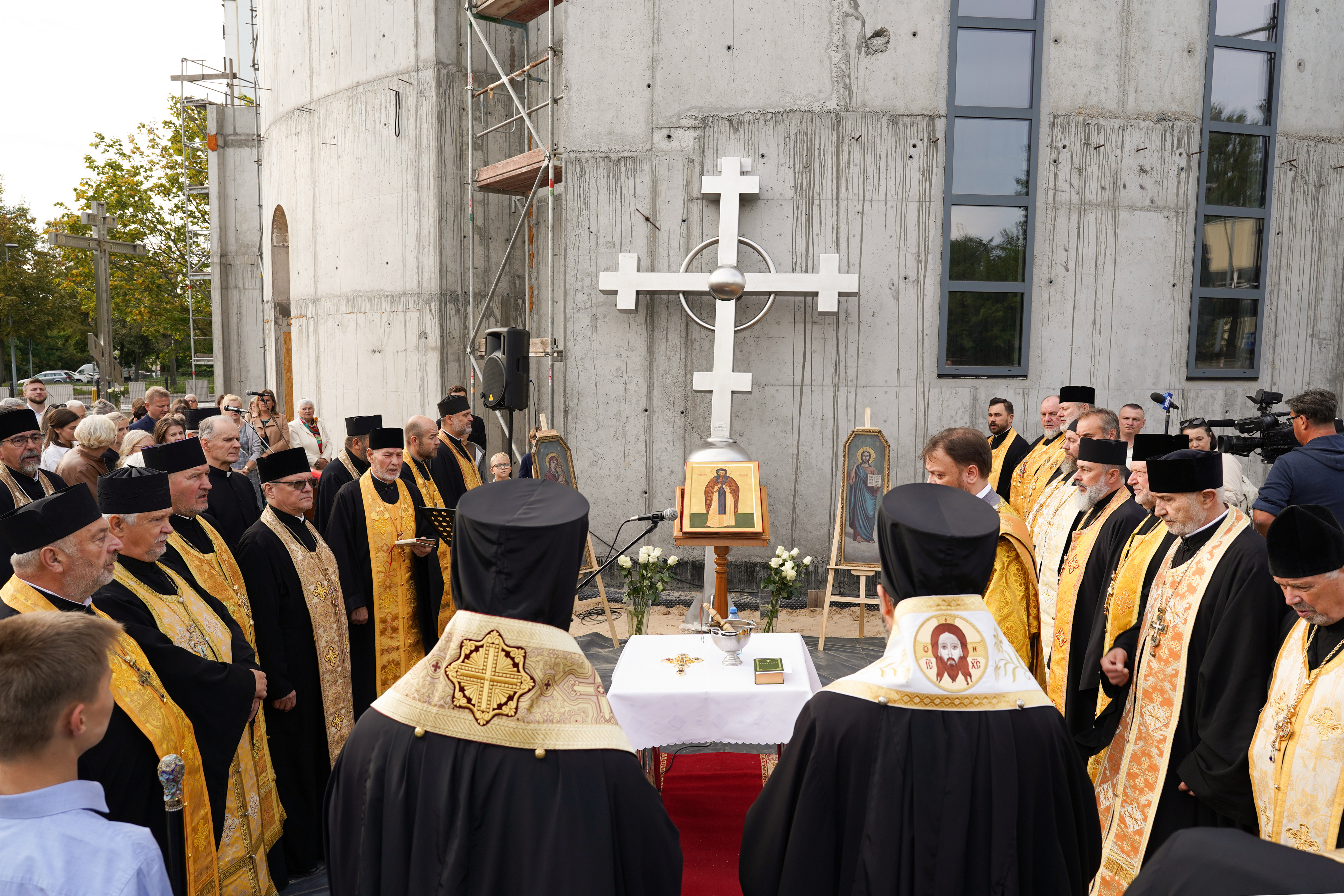 Ceremony of blessing the crosses for the Church of St. Athanasius of Brest in Białystok