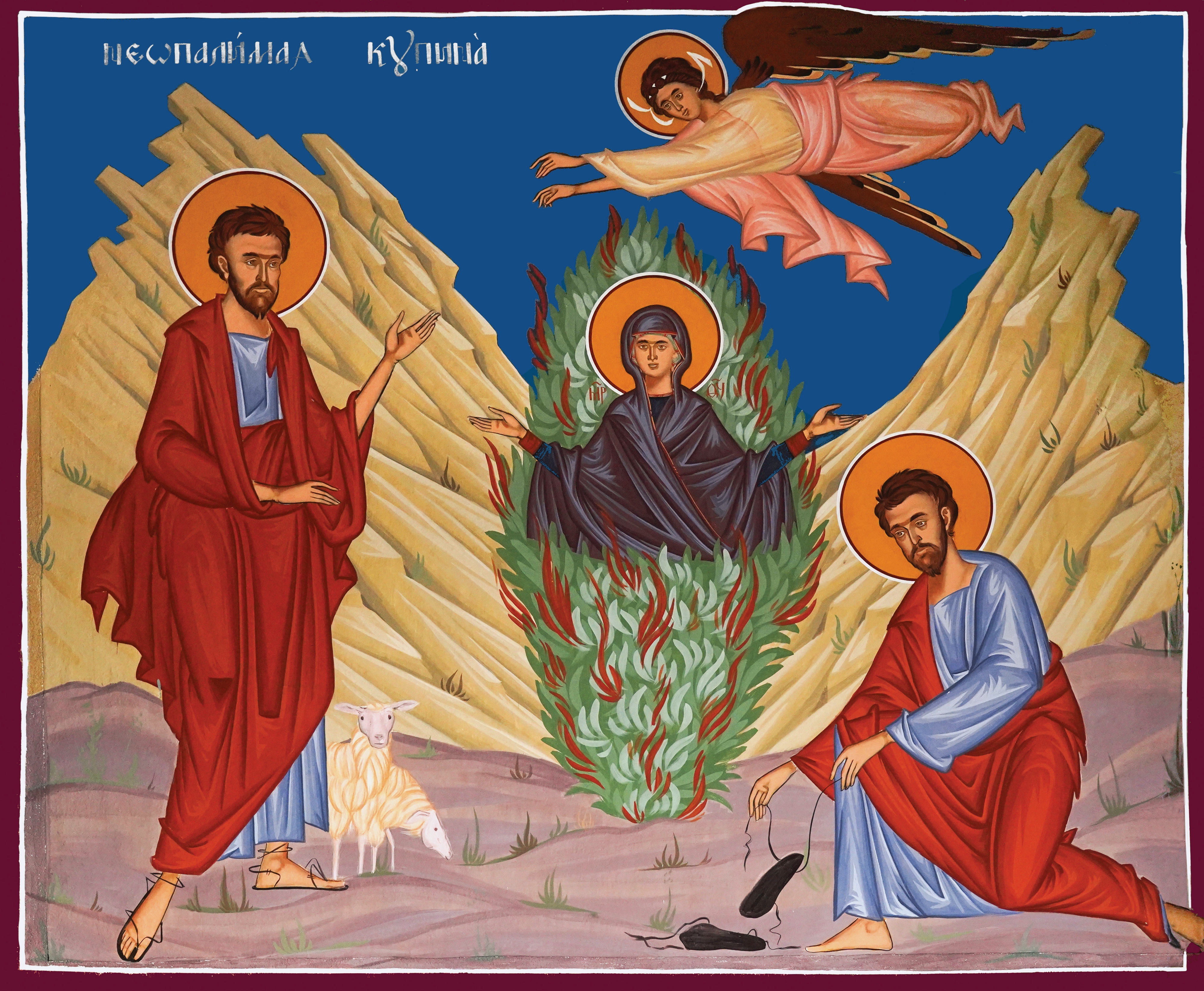 The fresco in the Protection of the Mother of God Orthodox church in Ulič village