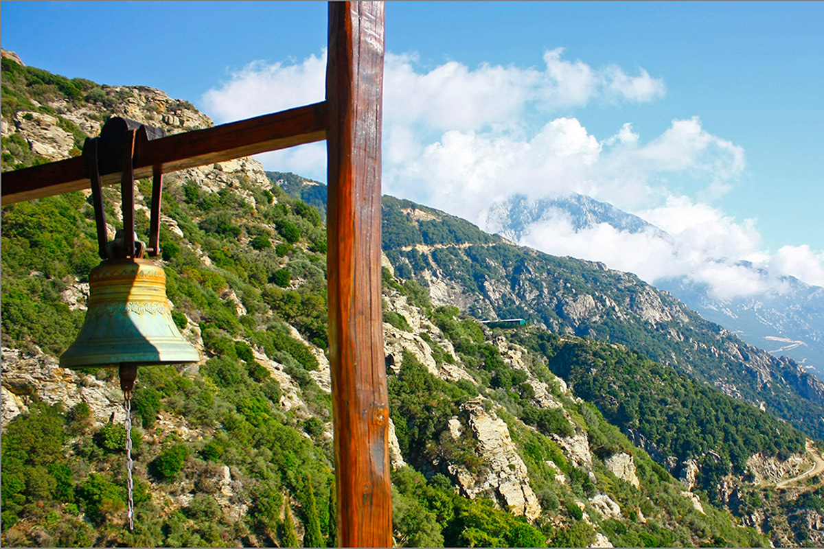 View on the Athos from Simonopetras 