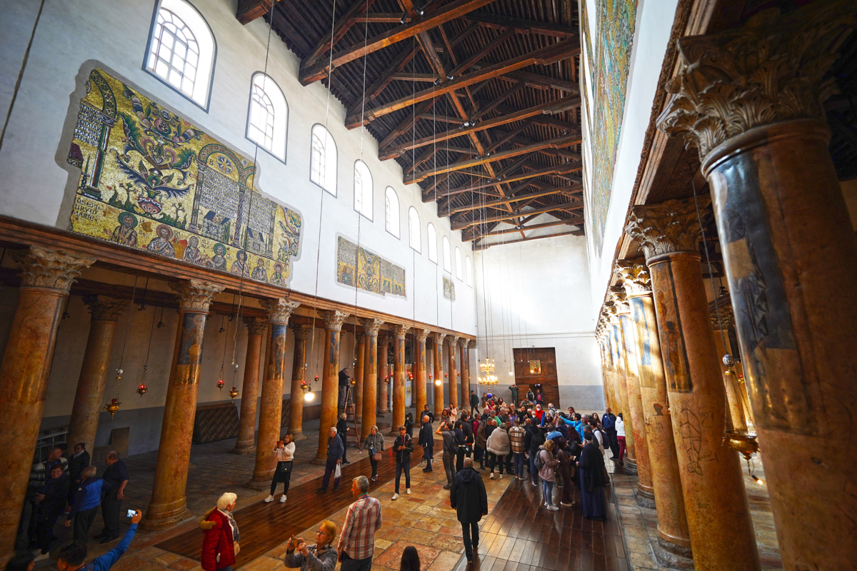 In the acient Church of the Nativity 