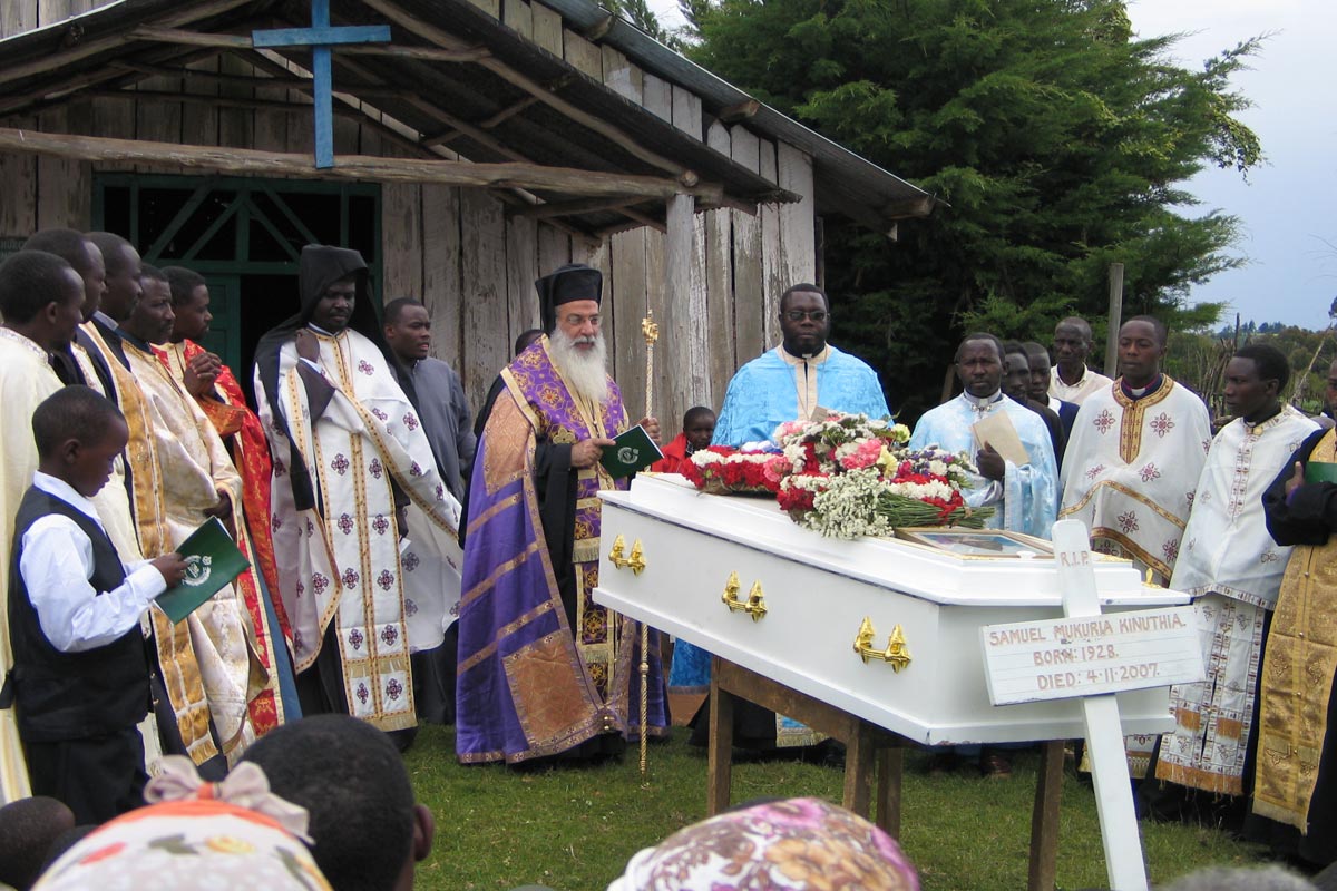 Orthodox funeral service in Kenia