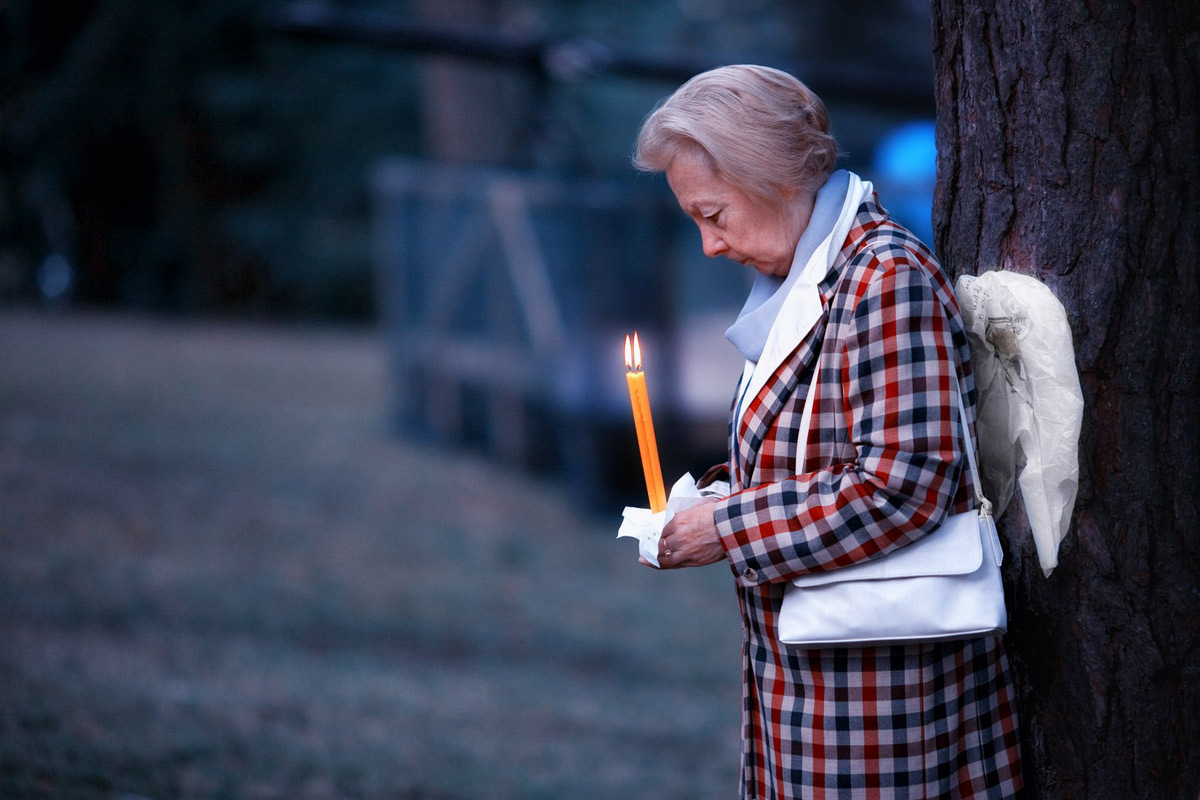 Angel with plastic wings