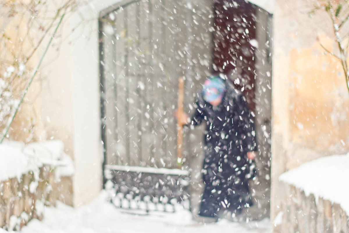 A novice in the first snow this year   
